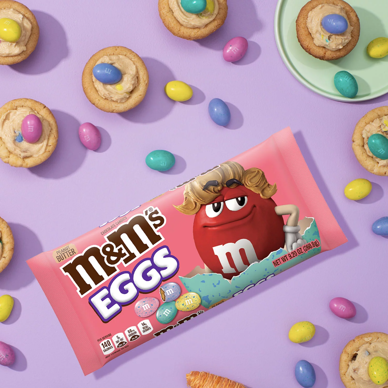 M&M's Peanut Butter Easter Milk Chocolate Easter Egg Candy - 9.2 oz