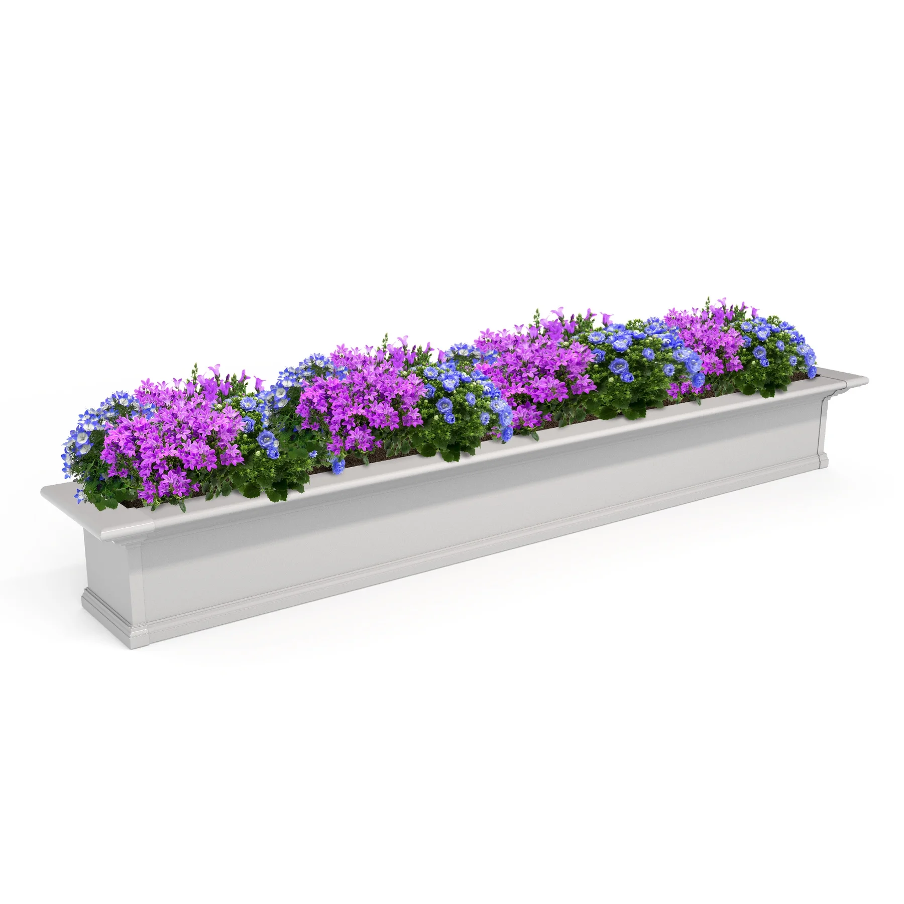 Mayne Yorkshire 7ft Weatherproof Traditional Plastic Window Box in White