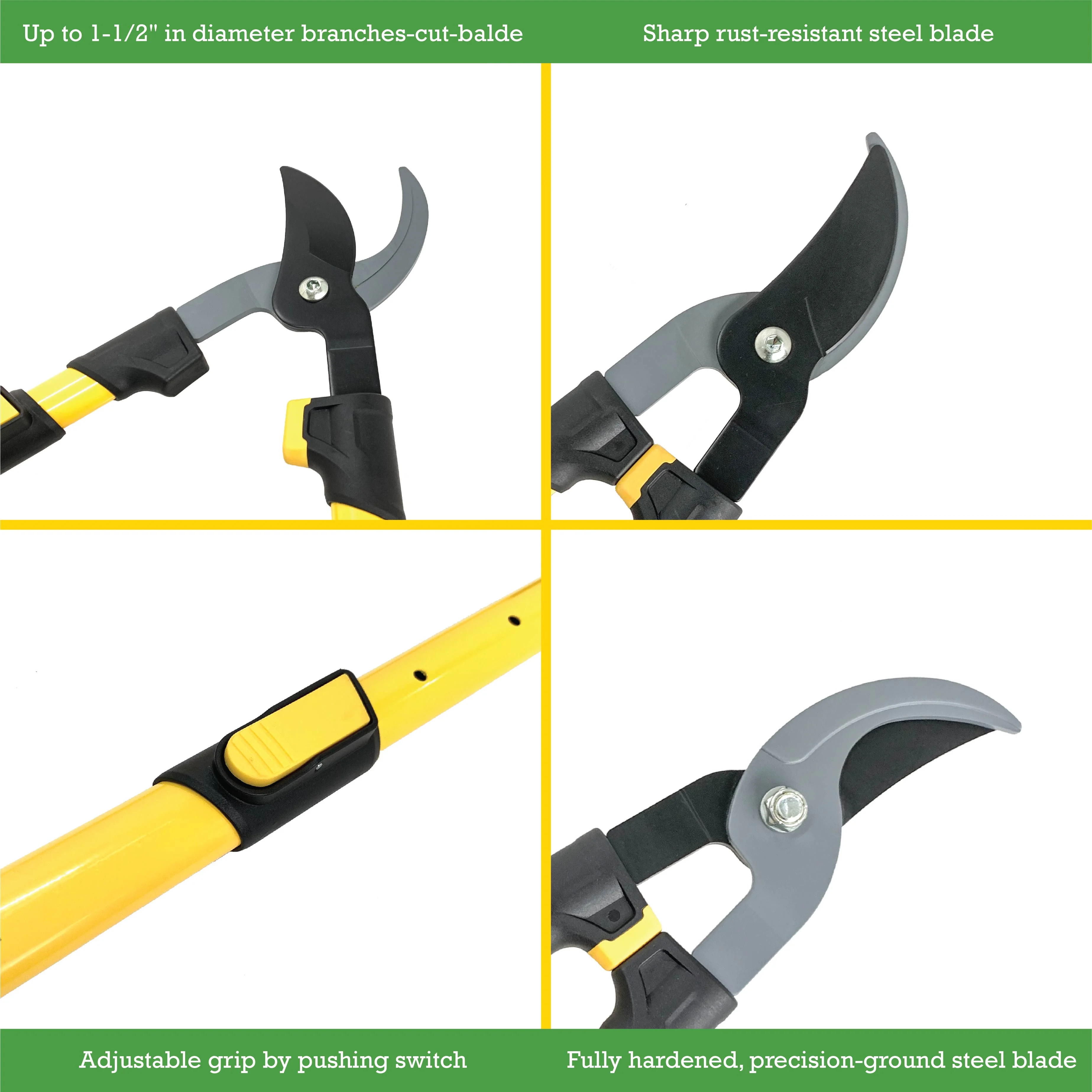 Expert Gardener Extendable Steel handle 38in Lopper