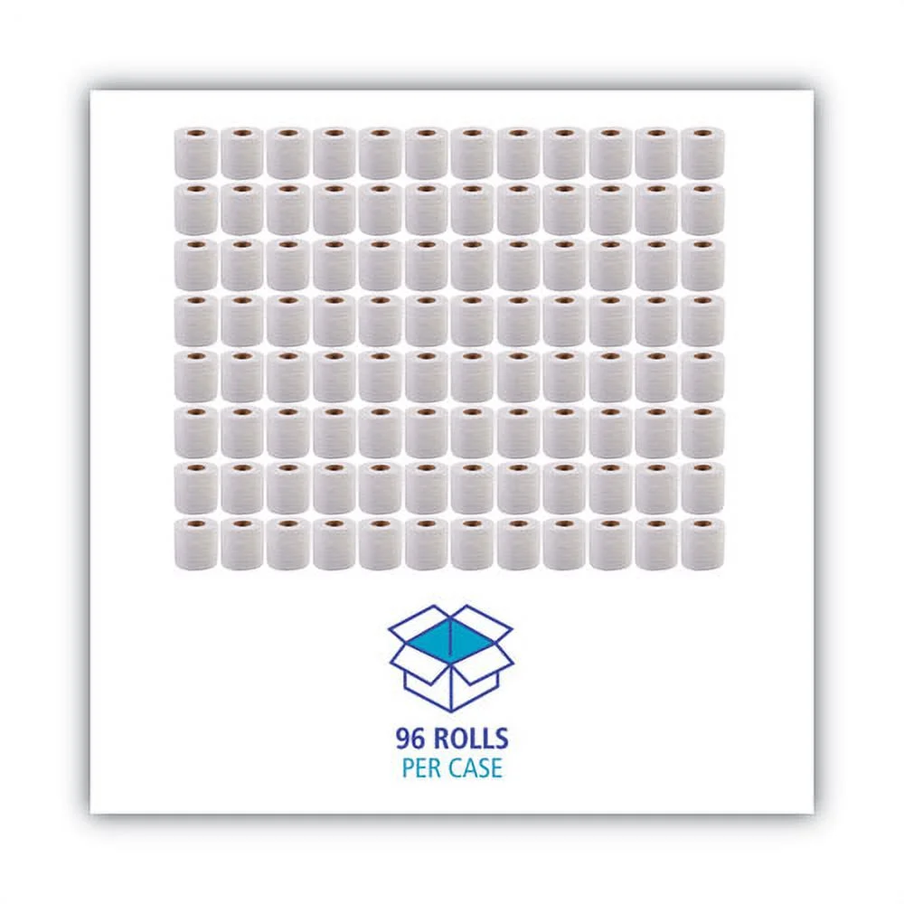 2-Ply Toilet Tissue, Standard, Septic Safe, White, 4 x 3, 500 Sheets/Roll, 96 Rolls/Carton | Bundle of 2 Cartons