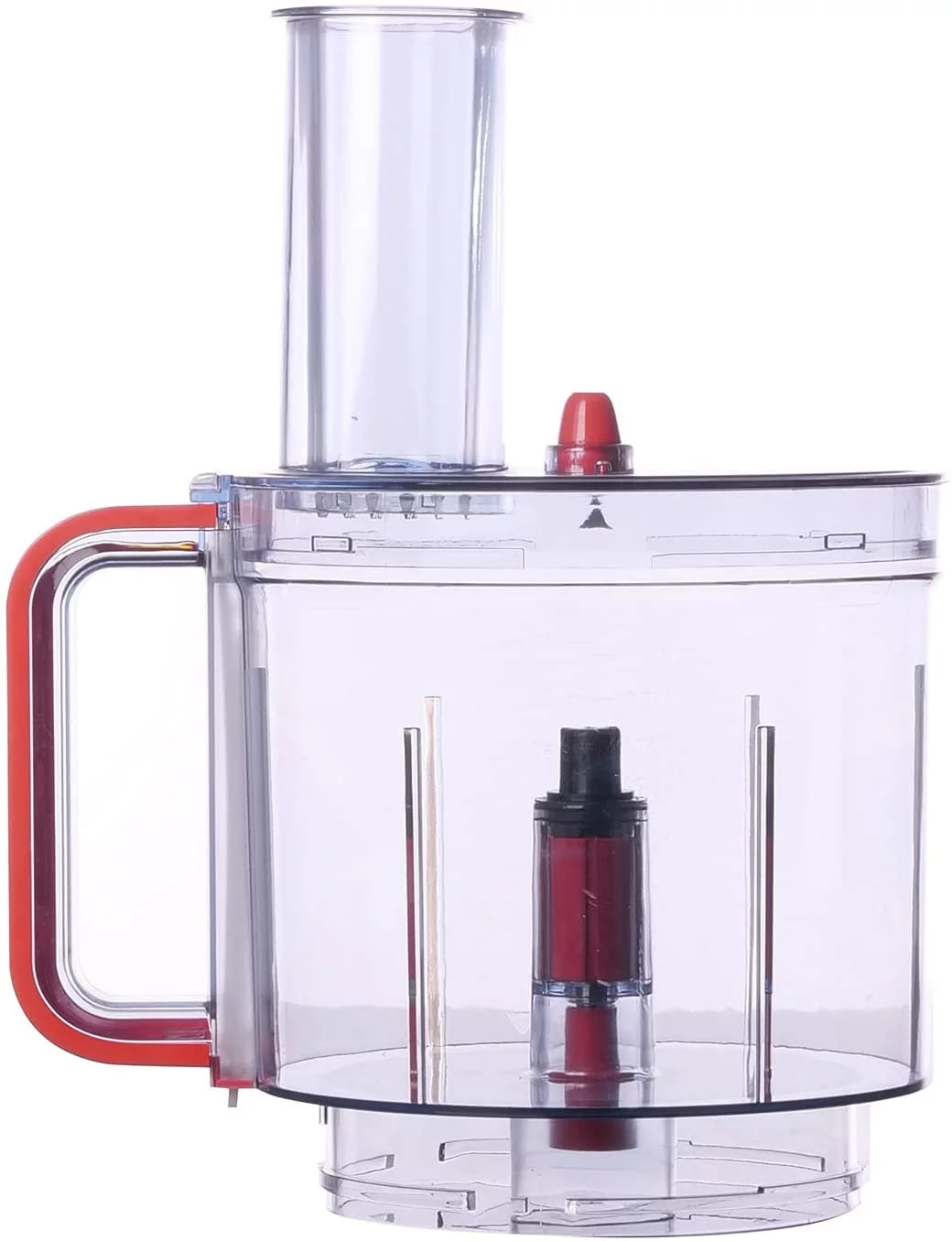 Food Processor Bowl, Cover and Pusher - Replacement Parts for NutriChef Multifunction Food Processor Model Number: NCFPRED Red