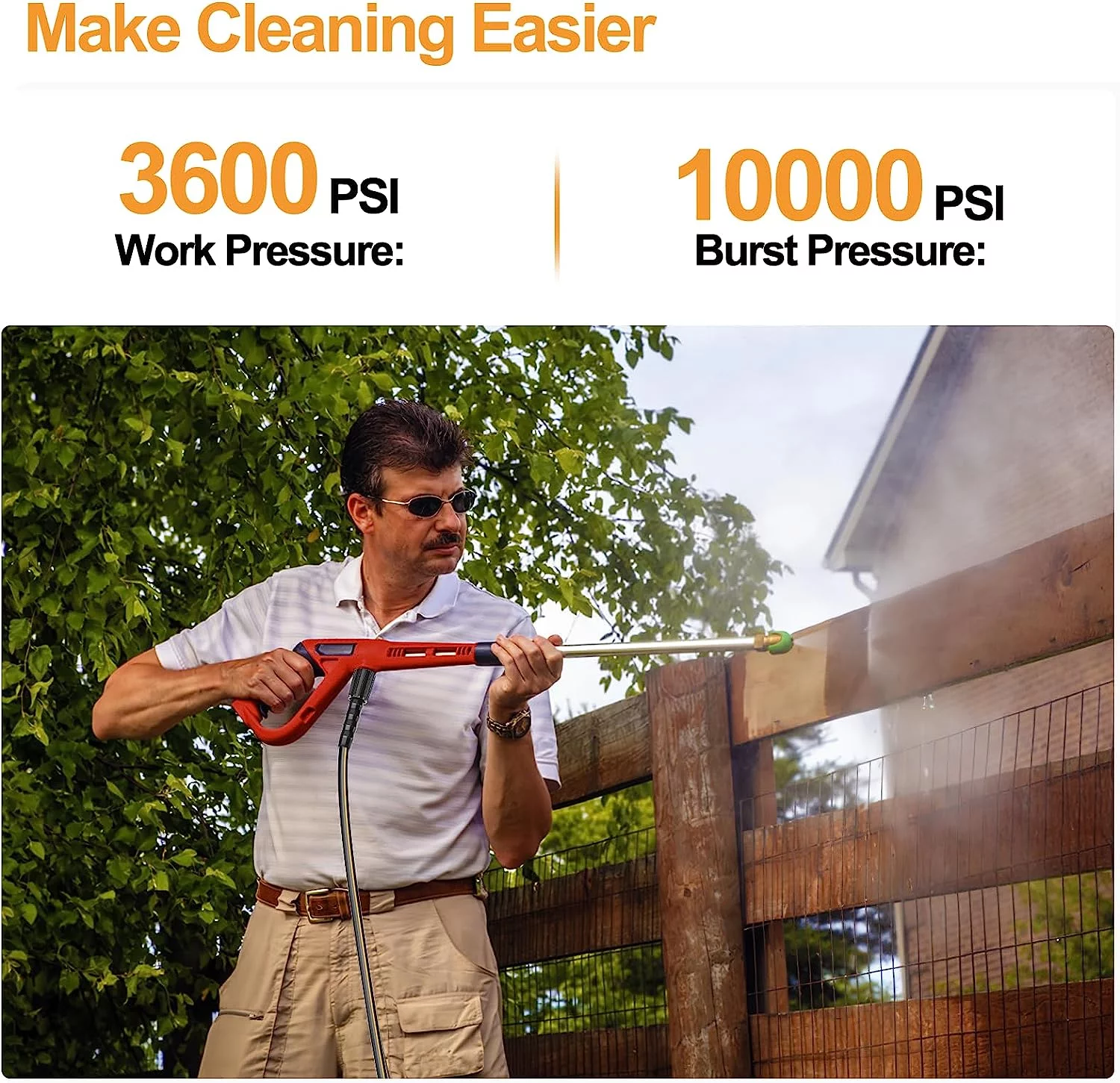 SPECILITE High Pressure Washer Hose 25 ft × 1/4