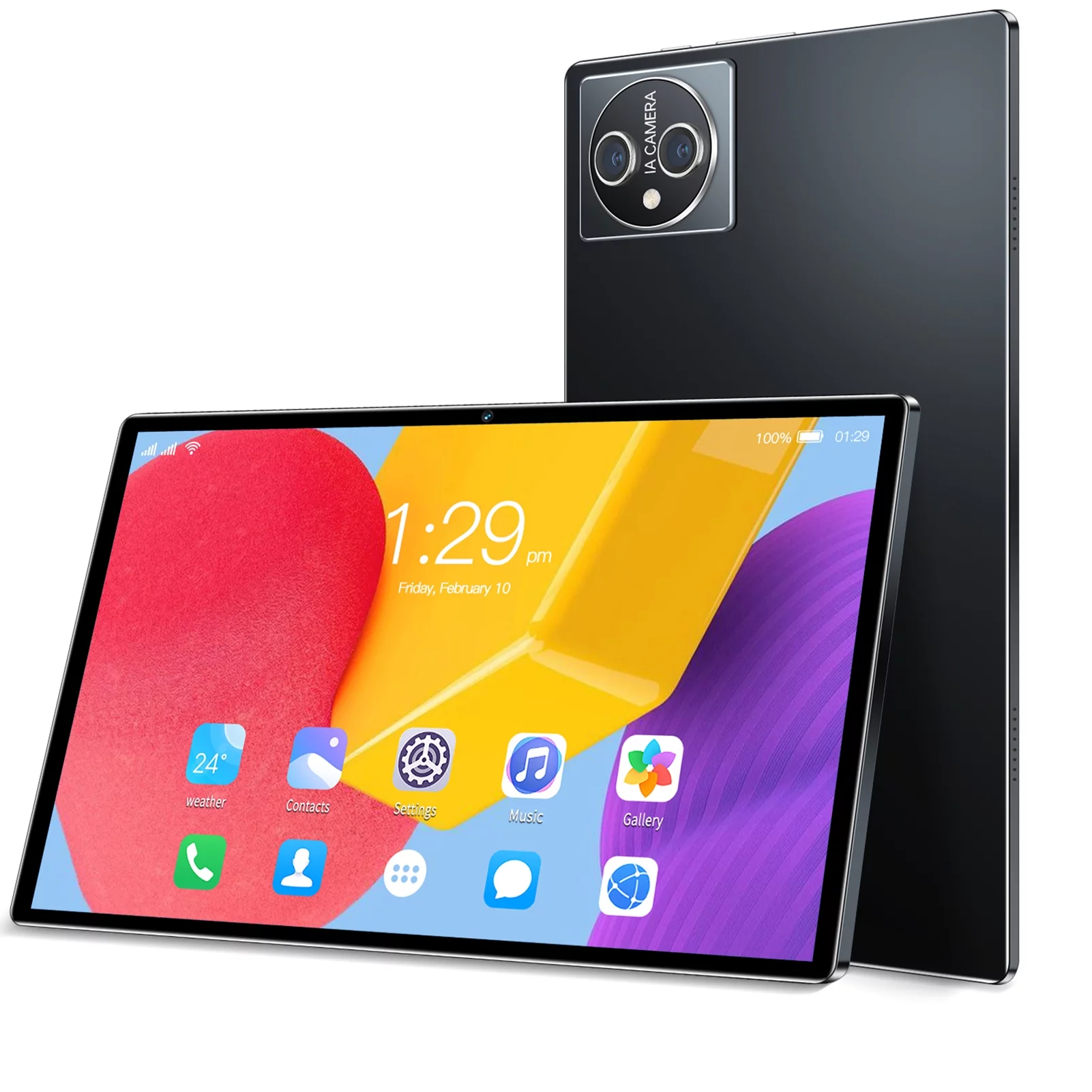 Lixada 10-Core Tablet 8GB+256GB 10.1in Screen 5G Call MTK6797 Processor Expandable to 128GB Large Storage BT5.0 Long Battery Life Multi-function