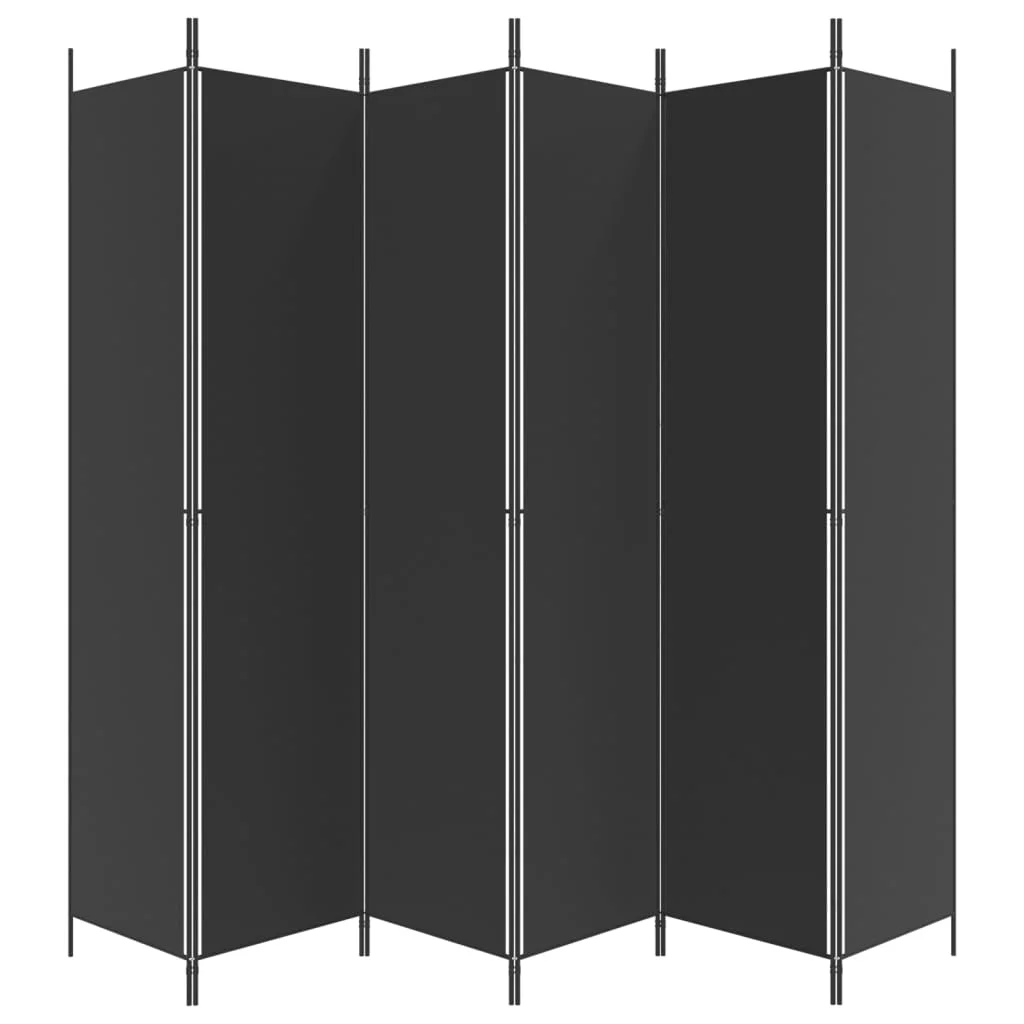 Anself 6-Panel Room Divider Black 118.1