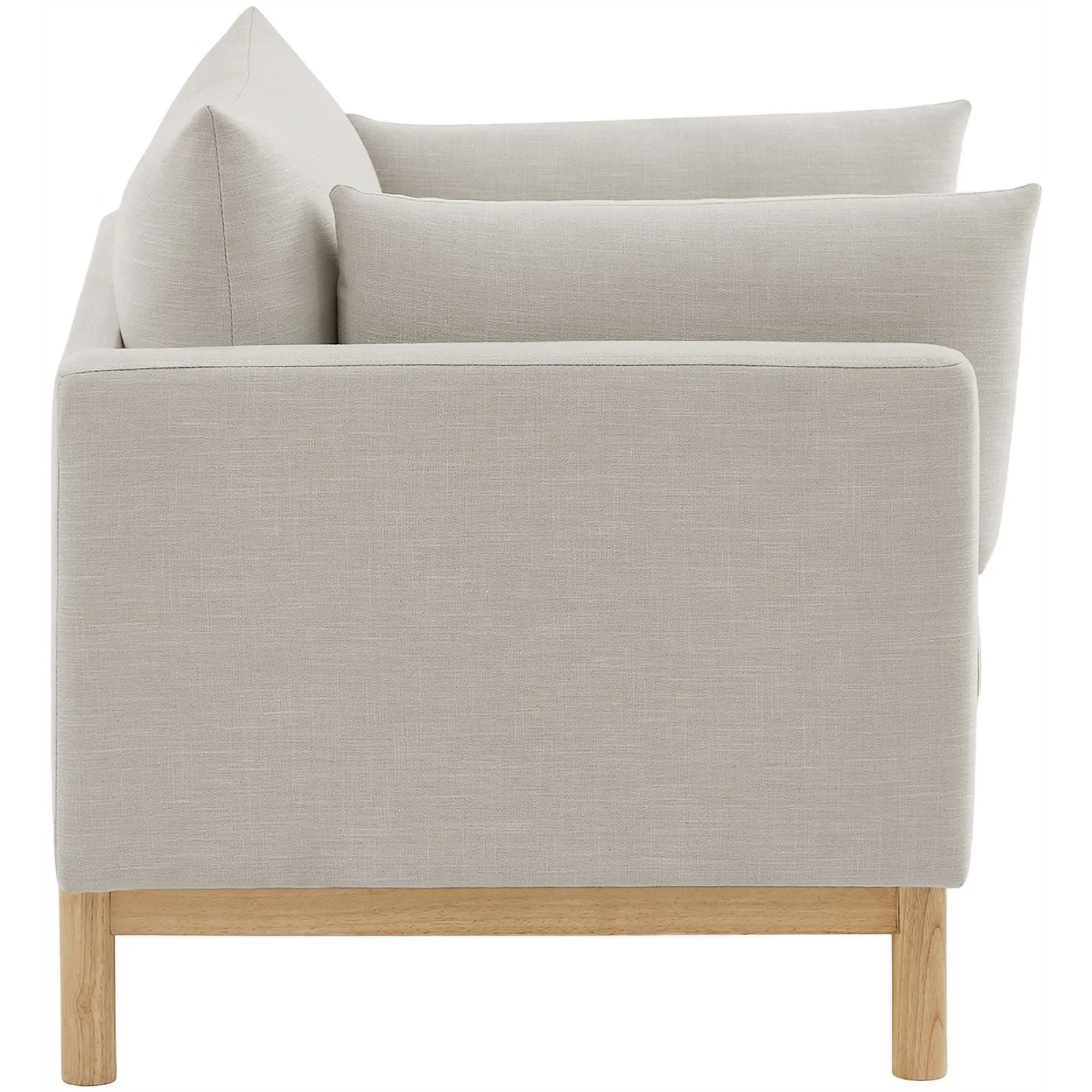 Meridian Furniture Langham Beige Linen Textured Fabric Chair