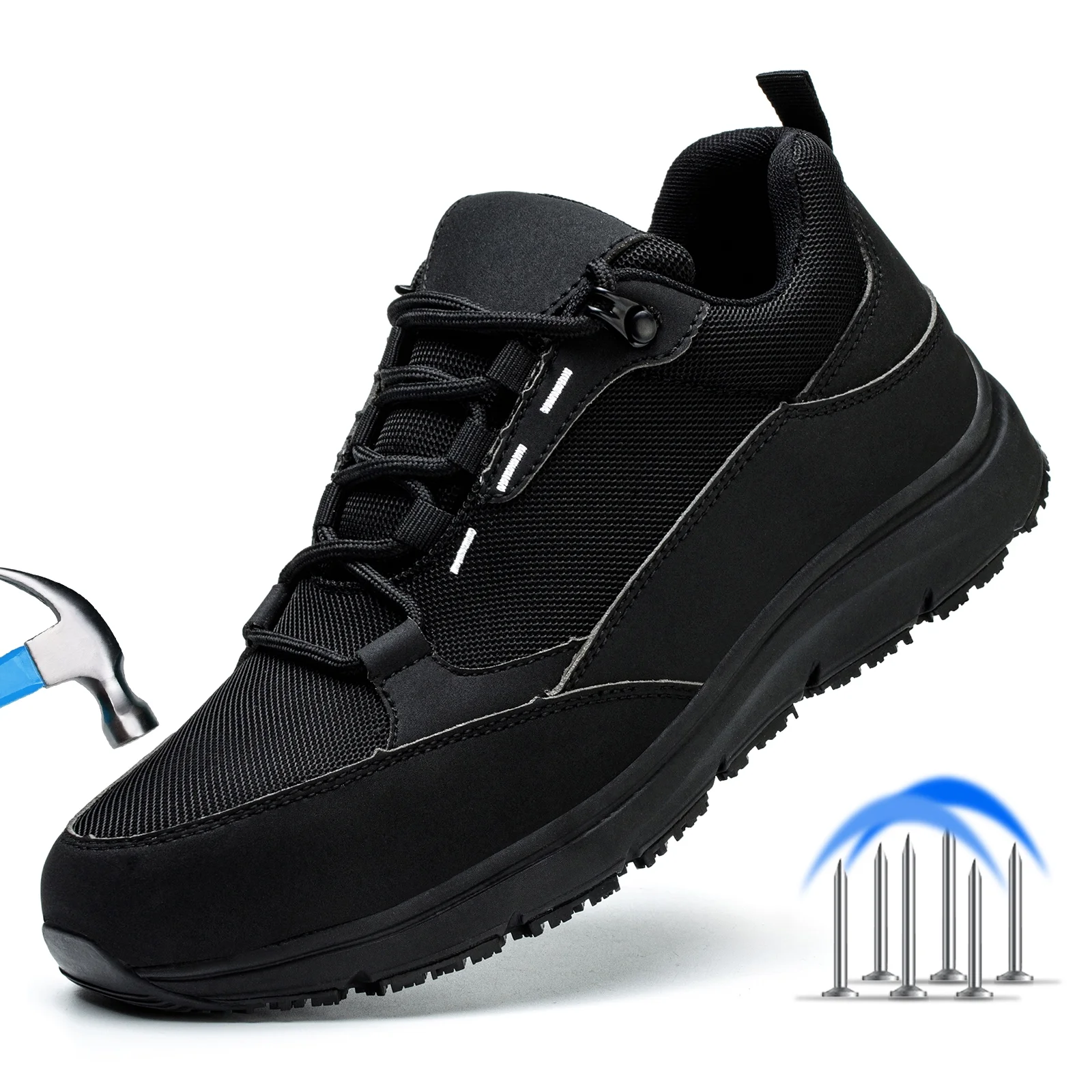 Ulogu Steel Toe Shoes for Men Women Lightweight Sneakers Slip Resistant Waterproof Work Shoes Anti Puncture Safety Shoes