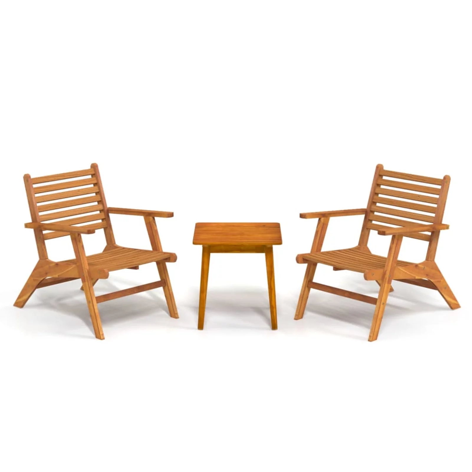Aibecy 3 Piece Bistro Set Solid Acacia Wood