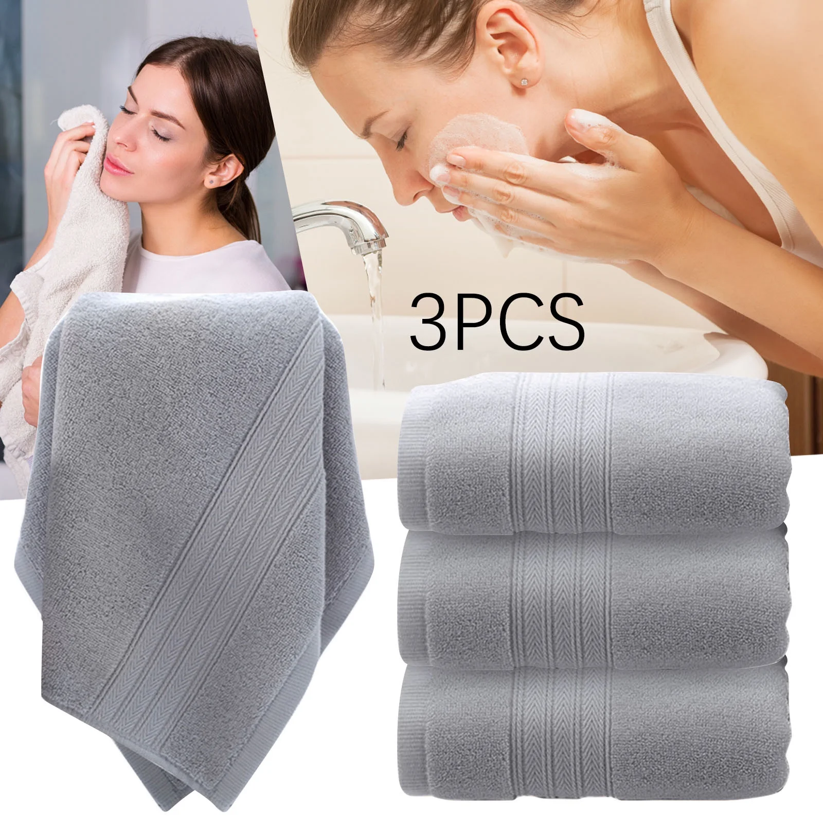Yeetfub Clearance Bathroom Towels Towel Absorbent Clean And Easy To Clean Cotton Absorbent Soft Suitable For Kitchen Bathroom Living Room Bath Sheets 40X80 Clearance Set Of 2