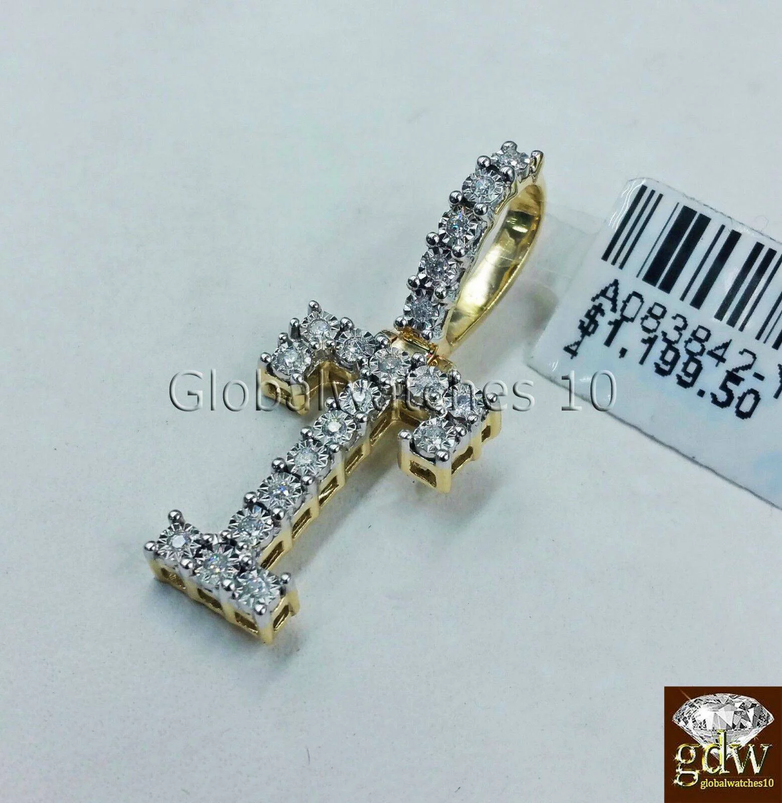Real 10k Gold T Letter Initial Alphabet Charm Pendant Real Diamond