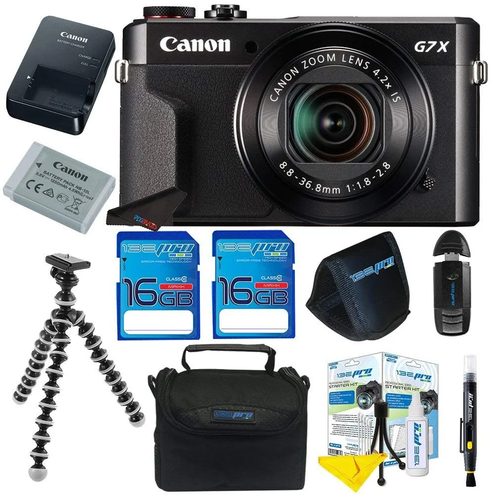 Canon PowerShot G7 X Mark II Digital Camera + Pixi-Basic Accessory Kit- International Version