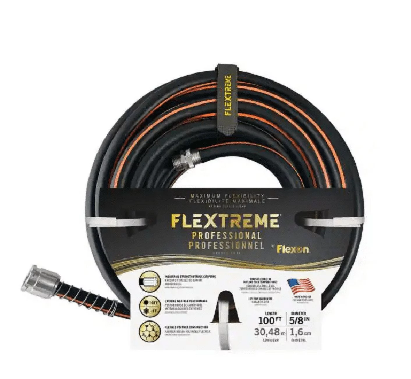 Flexon 5/8 x 50ft Flextreme Performance Rubber Garden Hose