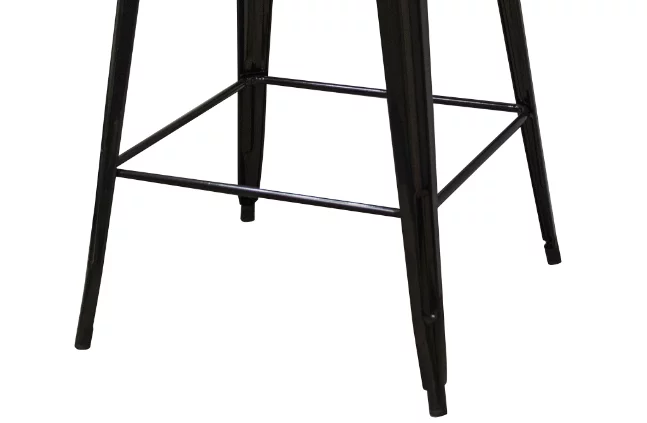 AmeriHome 24 inch Rosewood Finish Square Pub Table with Black Metal Legs