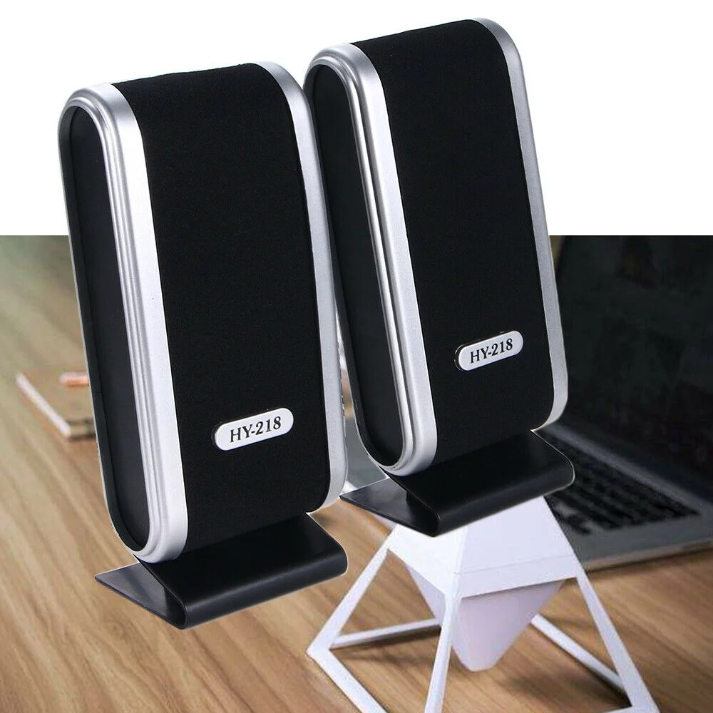 Onemayship USB Power Wired Computer Speakers Stereo 3.5mm Jack For Desktop PC Laptop New