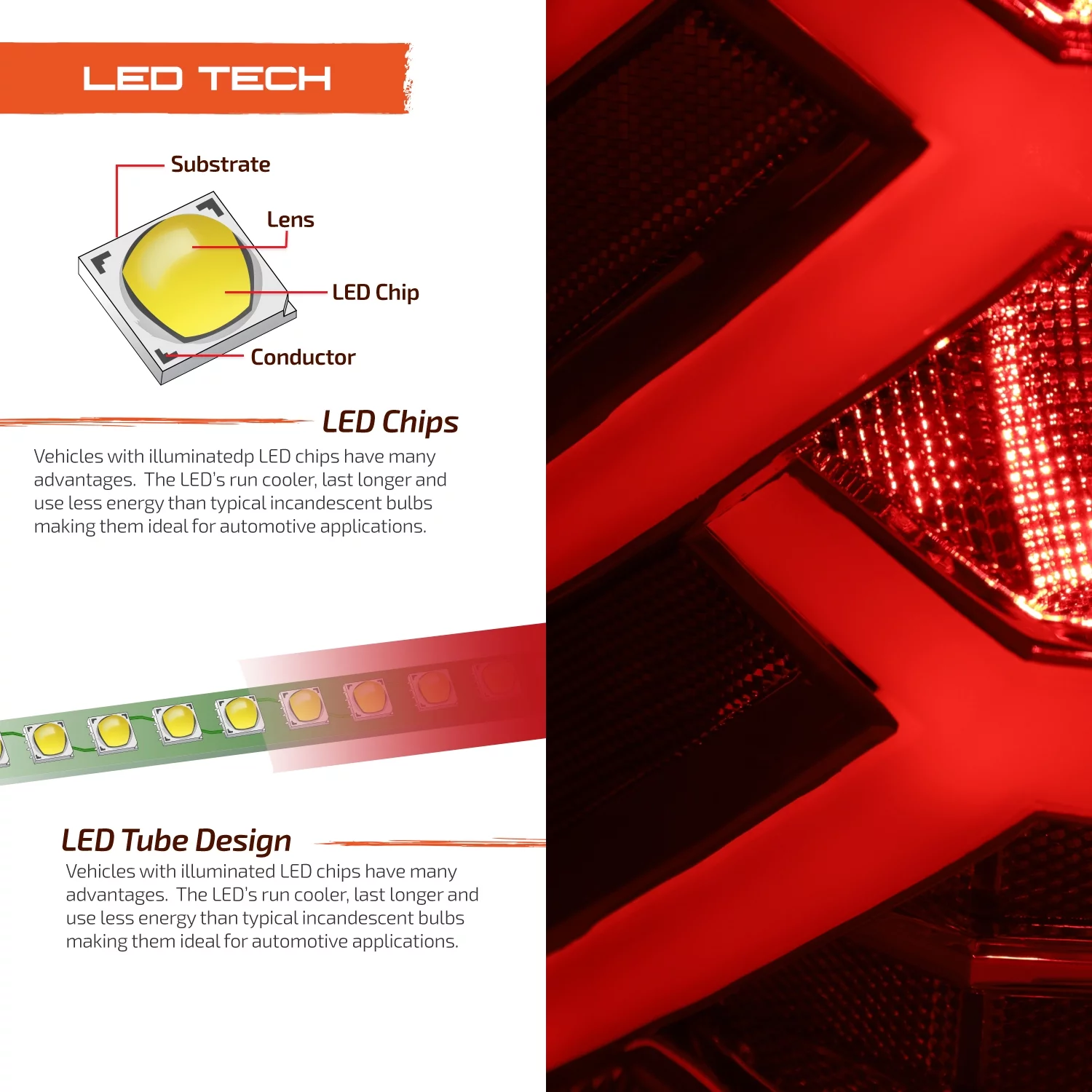 AKKON - Fits 2009-2018 Dodge Ram 1500 2500 3500 Truck [Full LED] ChromeTail Lights Pair Driver Left + Passenger Right