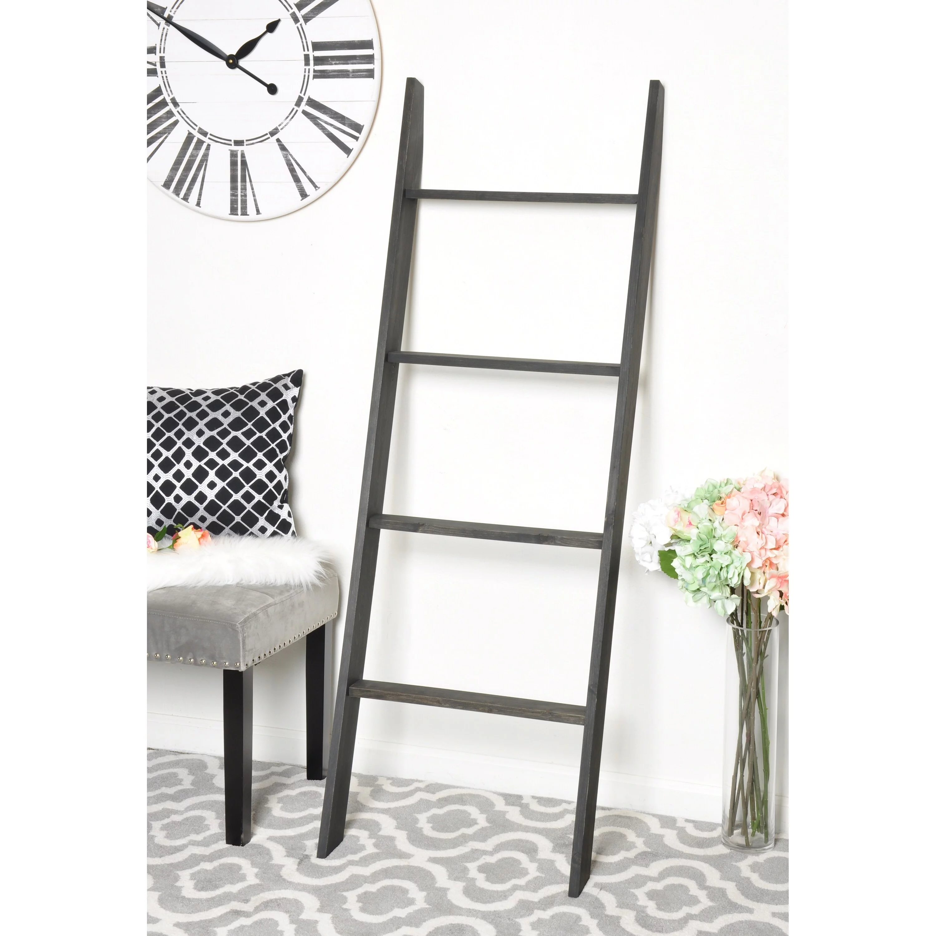 BrandtWorks 5 Foot Modern Farmhouse Blanket Ladder - 20 x 60
