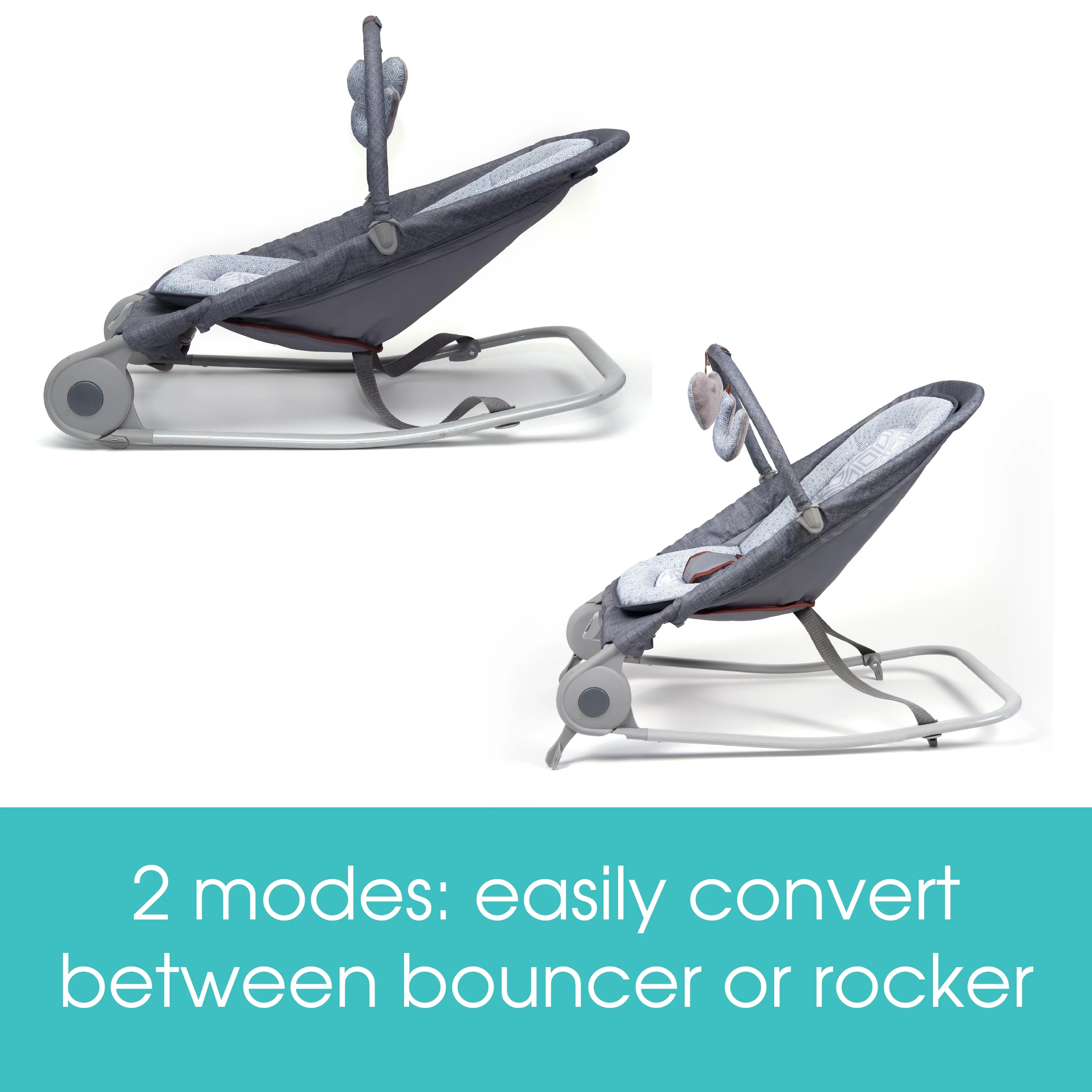 Summer Infant 2-in-1 Bouncer & Rocker Duo (Heather Gray)