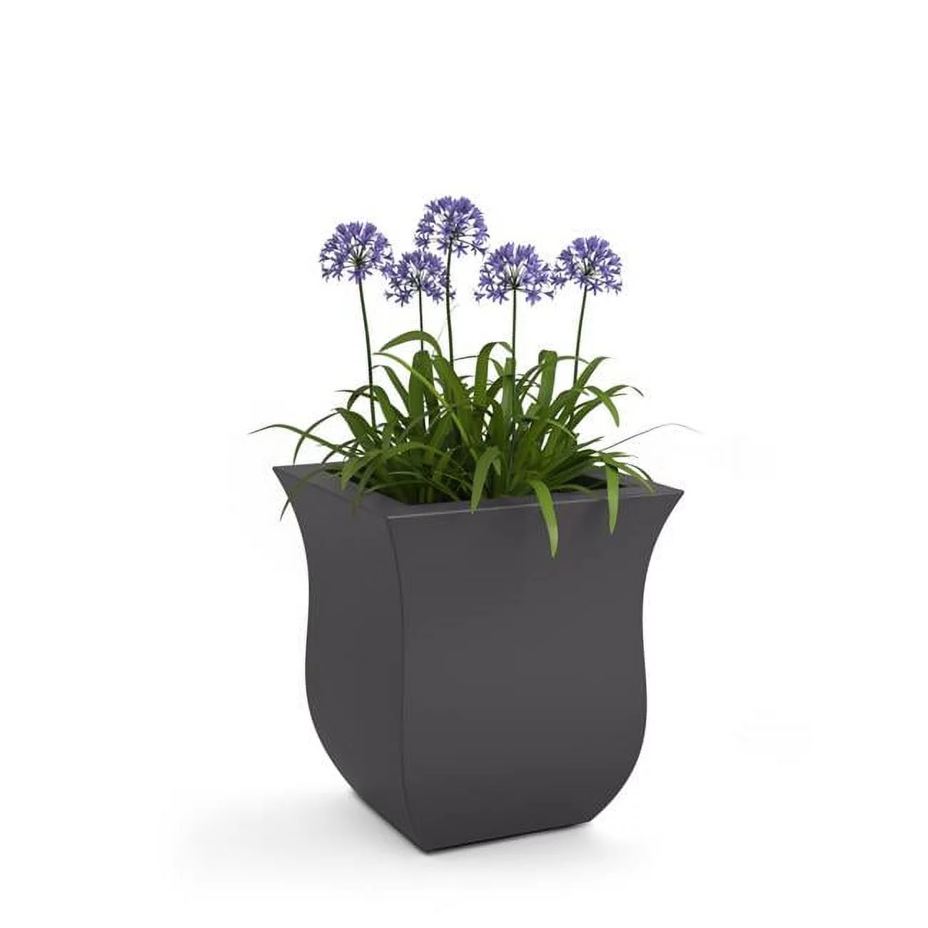 16 in. Valencia Square Planter - Graphite Grey