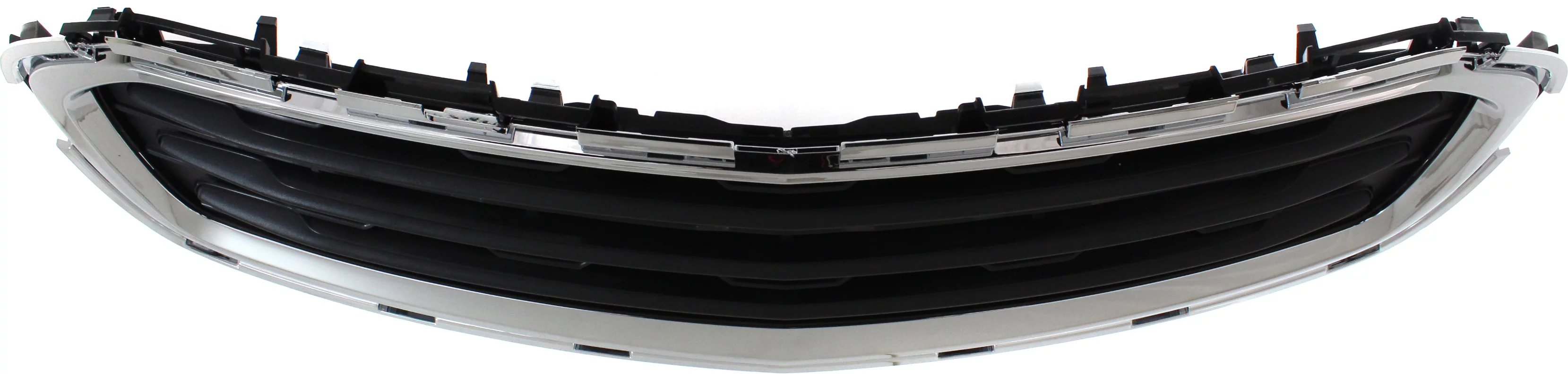 Grille Assembly Compatible with CHEVROLET CRUZE 2015/CRUZE LIMITED 2016 Lower Textured Drak Gray with Chrome Molding A/T