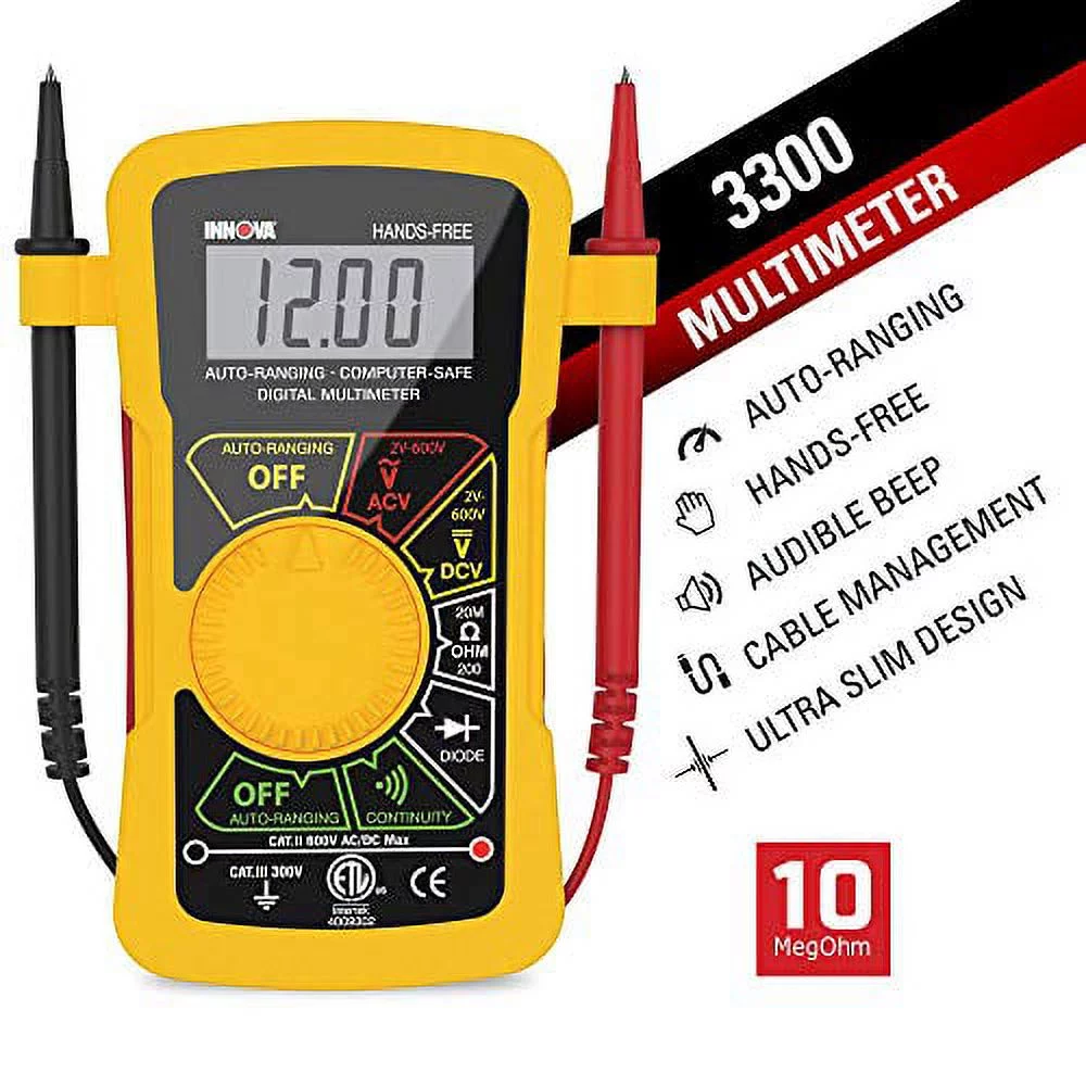 INNOVA 3300 Hands-free Digital Multimeter (10 MegOhm)