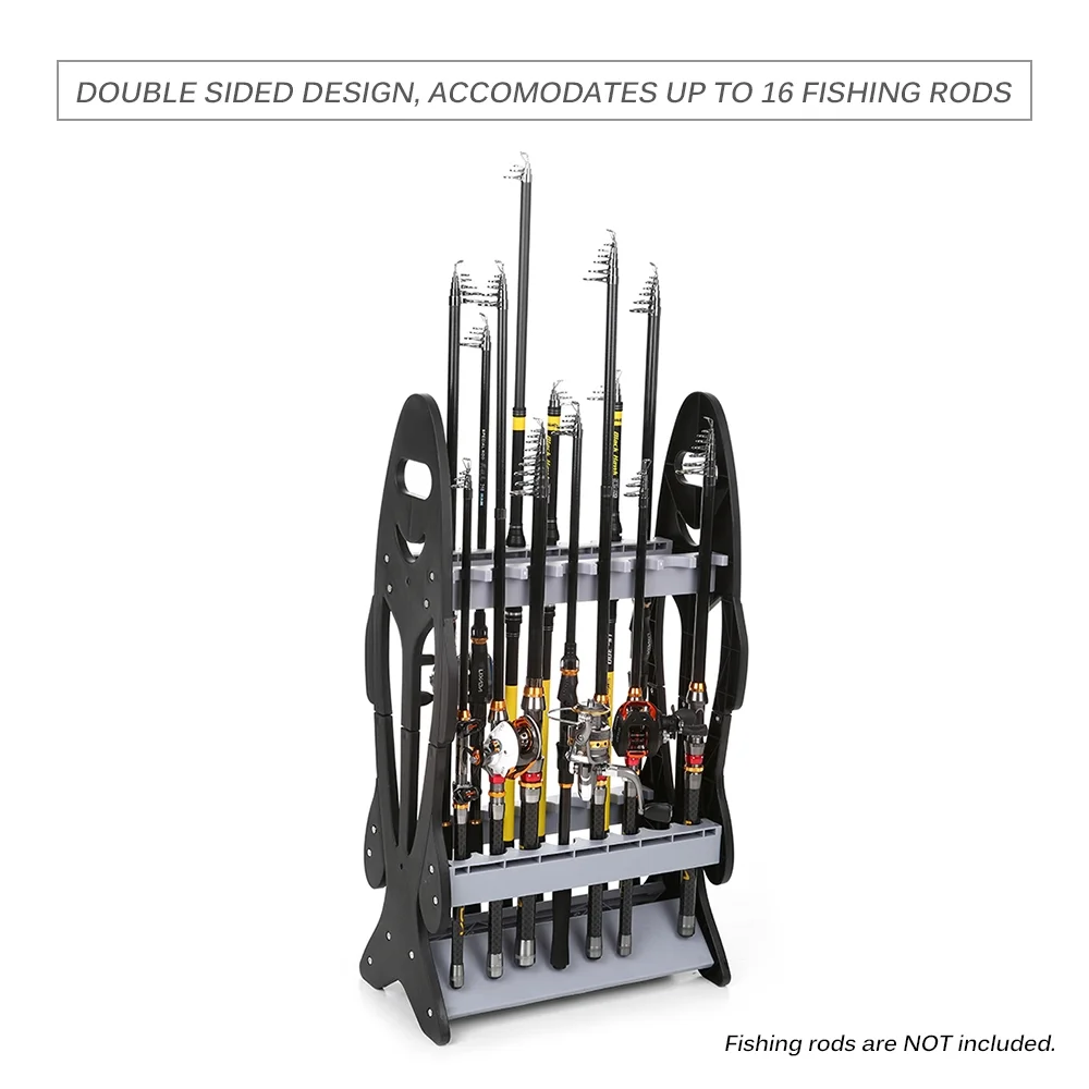 Dazzduo Pole Stand,Rod Rod Pole Stand Fish Shape 16 Shape 16 Rod Stand 16 Rod Pole