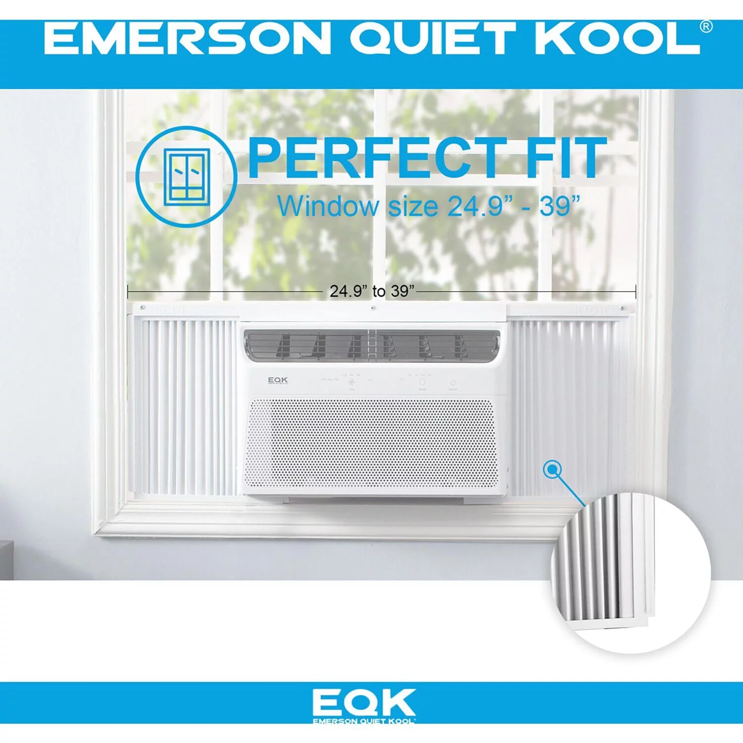 Emerson Quiet Kool 10,000 BTU 115-Volt Window Air Conditioner with Remote, White, EARC10RE1A
