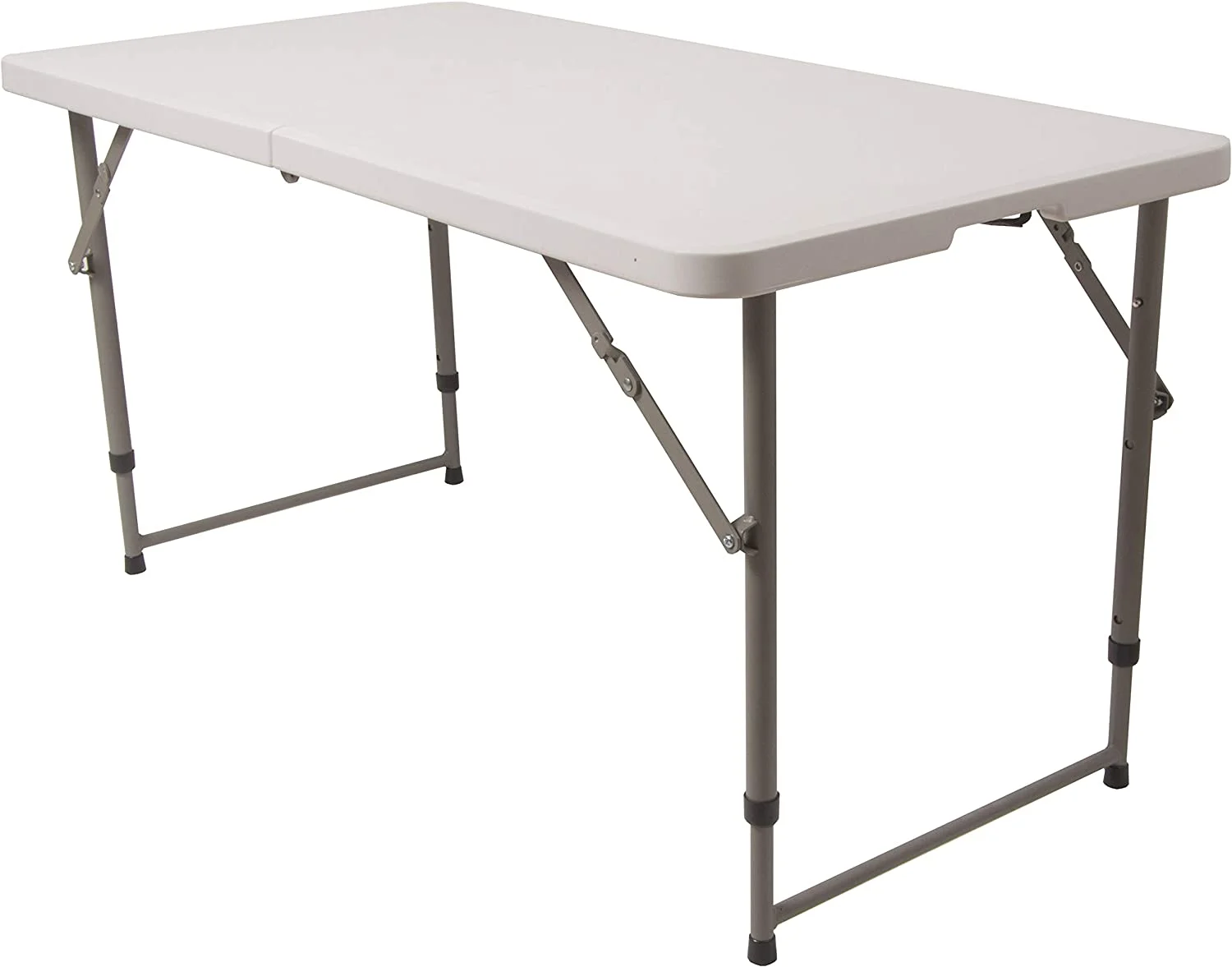 Portable Utility Camping Crafting Folding Table, 4 Feet, White