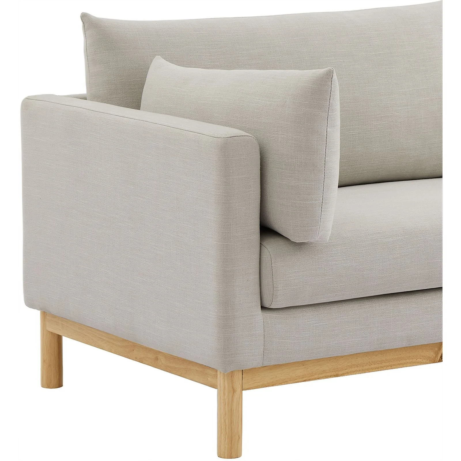 Meridian Furniture Langham Beige Linen Textured Fabric Chair
