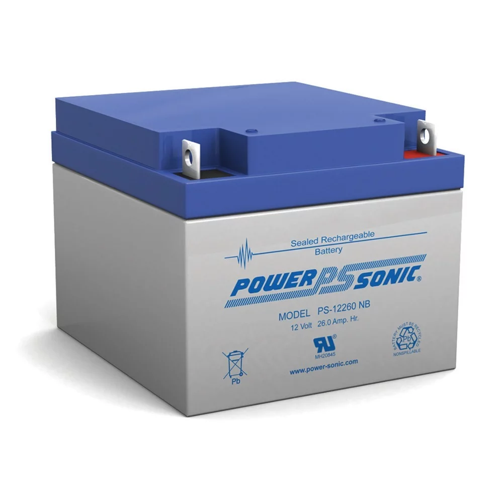 POWER-SONIC PS-12260 12Volt Generator Battery 12v 26ah SLA