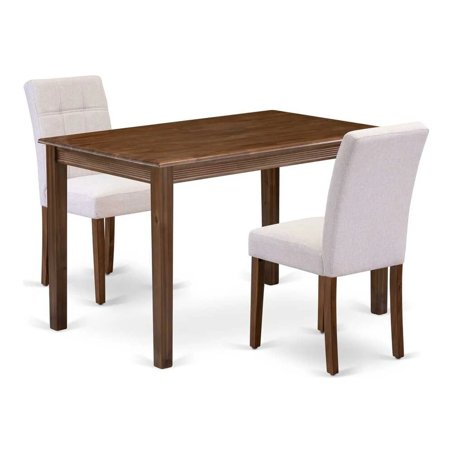 East West Furniture YAAS3-AWA-08 3 Piece Dining Room  Set Consist of a Rectangle Dining Room Table and 2 Chairs, Antique Walnut