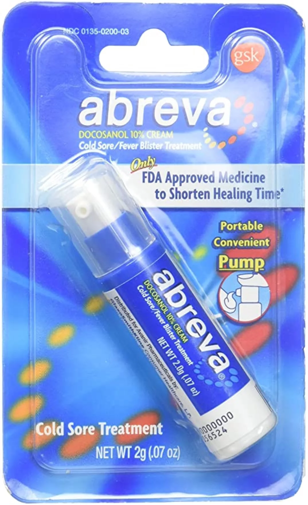 Abreva Cold Sore/Fever Blister Treatment 2 g (Pack of 2)