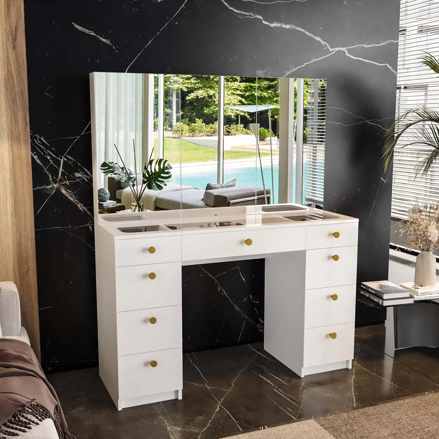 Boahaus Lily Vanity Desk (White)