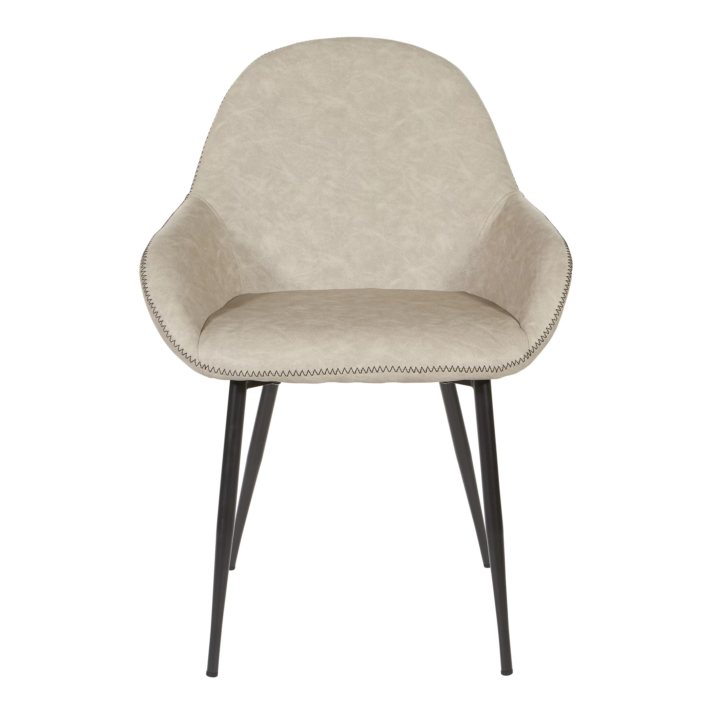 OSP Home Furnishings Piper Chair in Fog Fabric with Black Frame