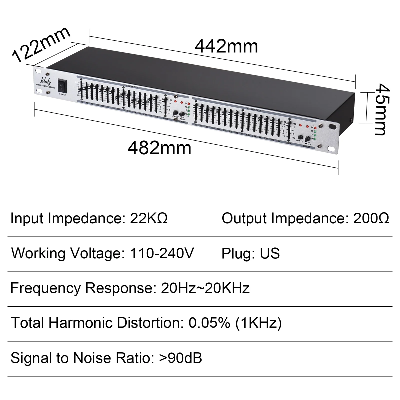 equalizer,Equalizer 1u Mount Dual Channel 15-band Eq-215 Dual Channel Stereo Equalizer 110-240v 1u Mount 2-channel Mount 2-channel Stereo 1u Equalizer 2-channel Stereo Equalizer Dsfen Rusuo