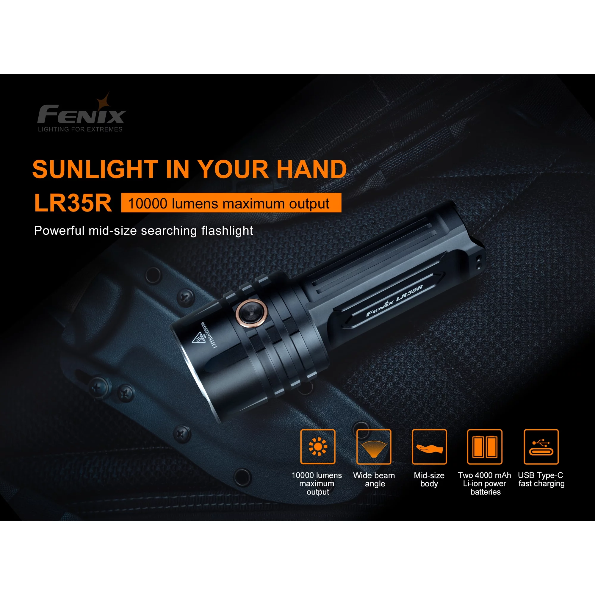 Fenix LED 10000 Lumens Flashlight
