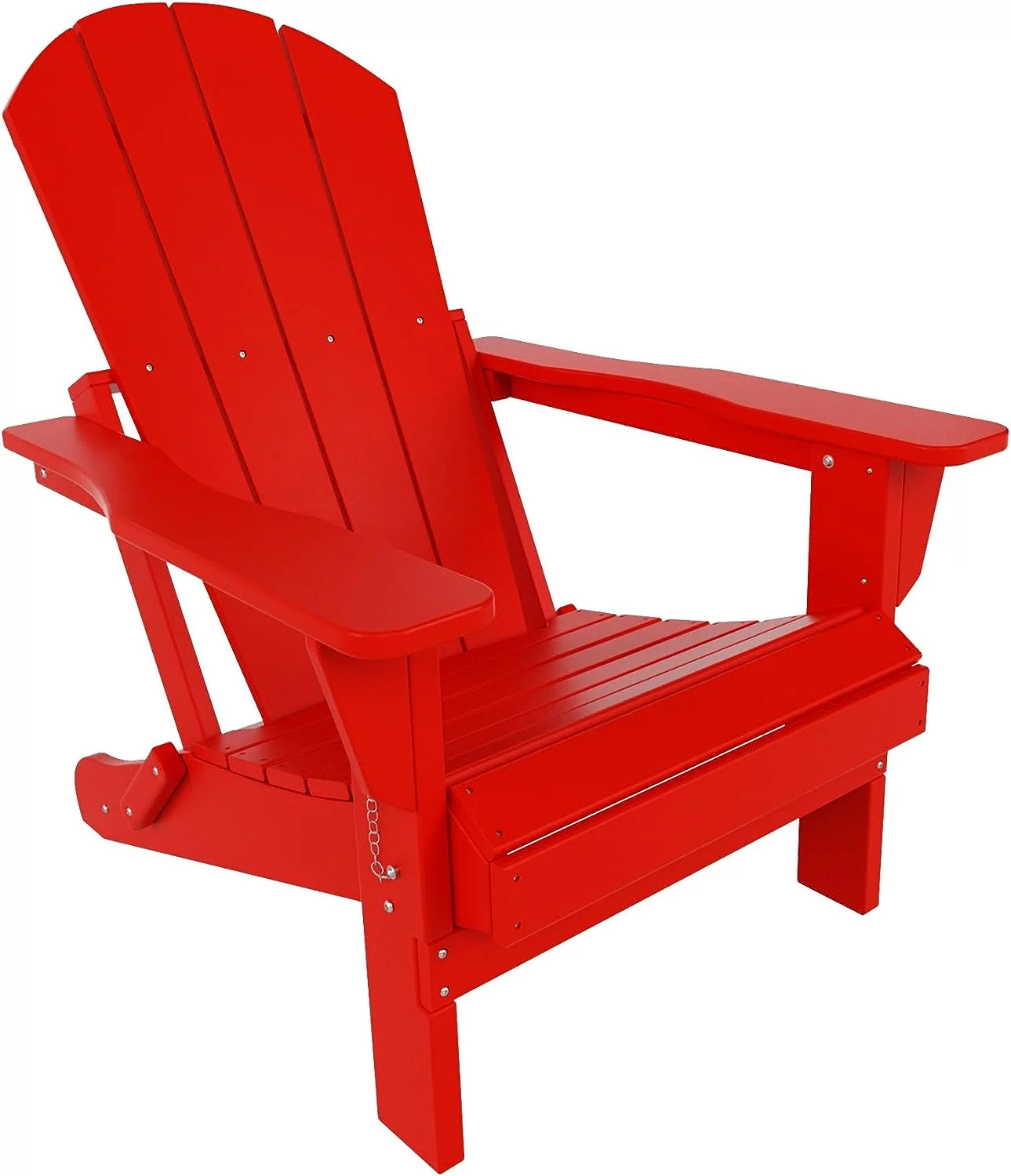 Adirondack Chair Lounger Outdoor S for Fire Pit, Beach, Balcony, Backyard, Lawn, S, Pool, Deck, Garden (Red)