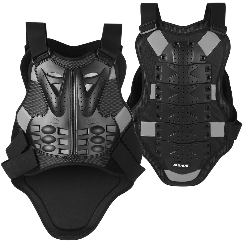 Men Motorcycle Armor Vest Body Chest Spine Back Protector Protective Jacket for Cycling Skating Skiing Skateboarding
