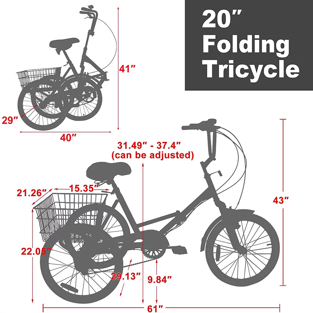 Lilypelle Folding Tricycle 20