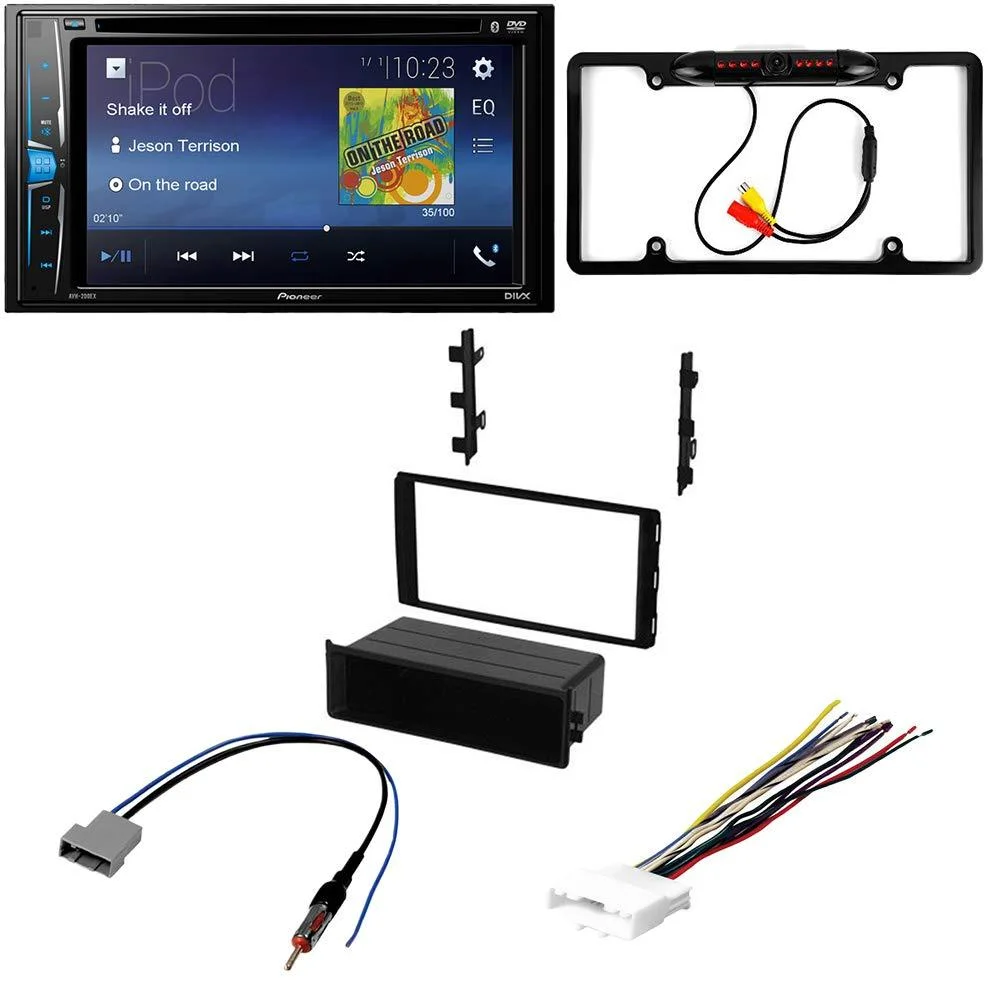 KIT2611 Bundle with Pioneer Multimedia DVD Car Stereo and Installation Kit - for 2013-2016 Nissan Versa w/Oversized Radio / Bluetooth Touchscreen, Backup Camera, 2 Din Dash Kit
