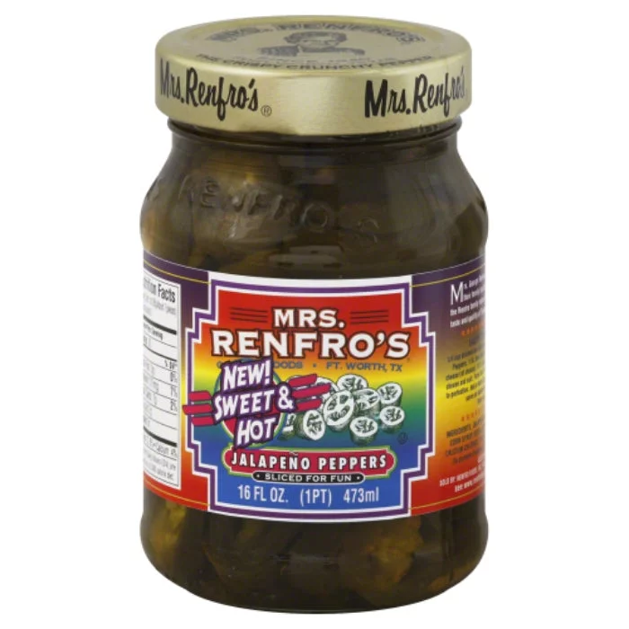 MRS RENFRO PEPPER NACHO SWTHOT SLCD 16 OZ - Pack of 6