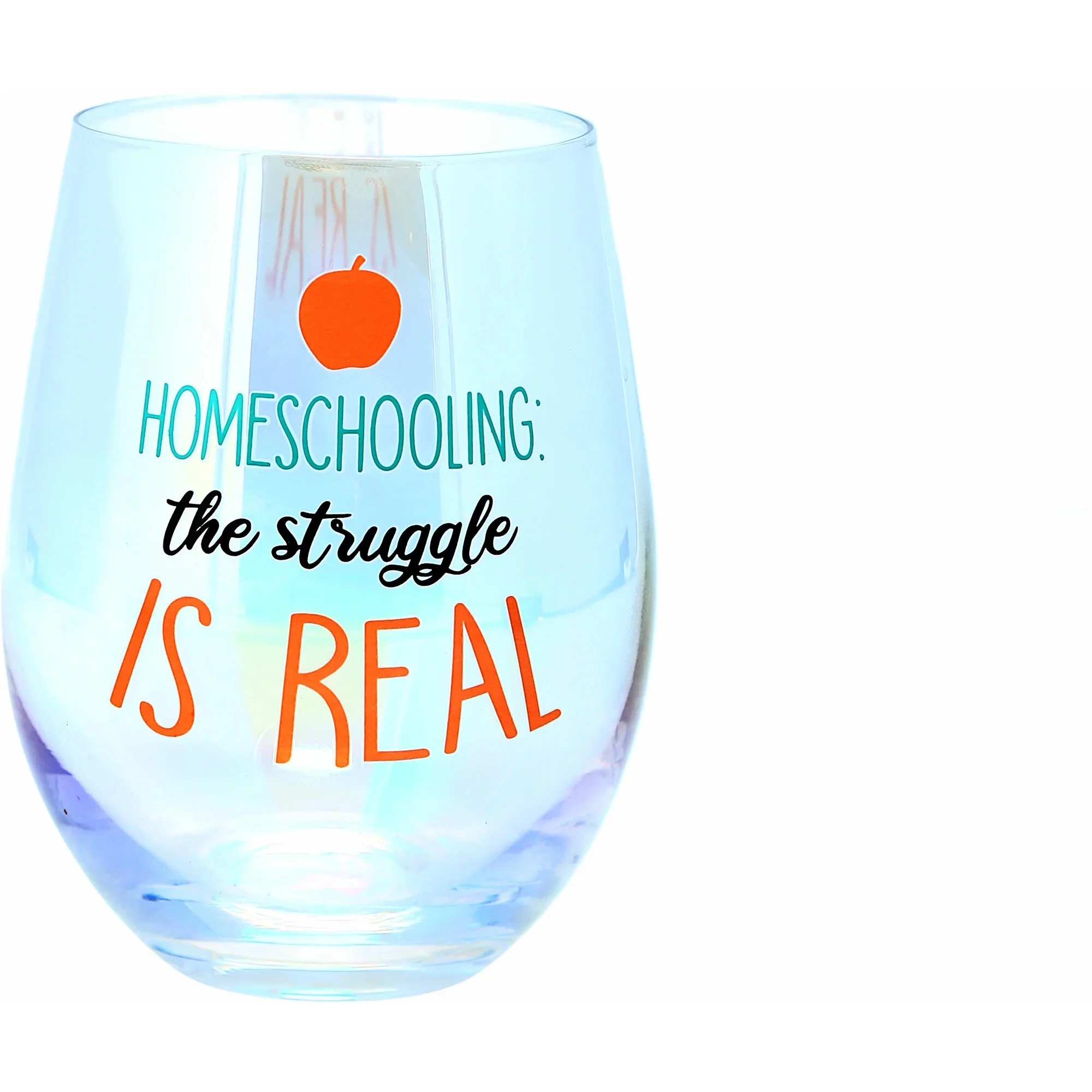 Homeschooling - 18 oz Stemless Wine Glass