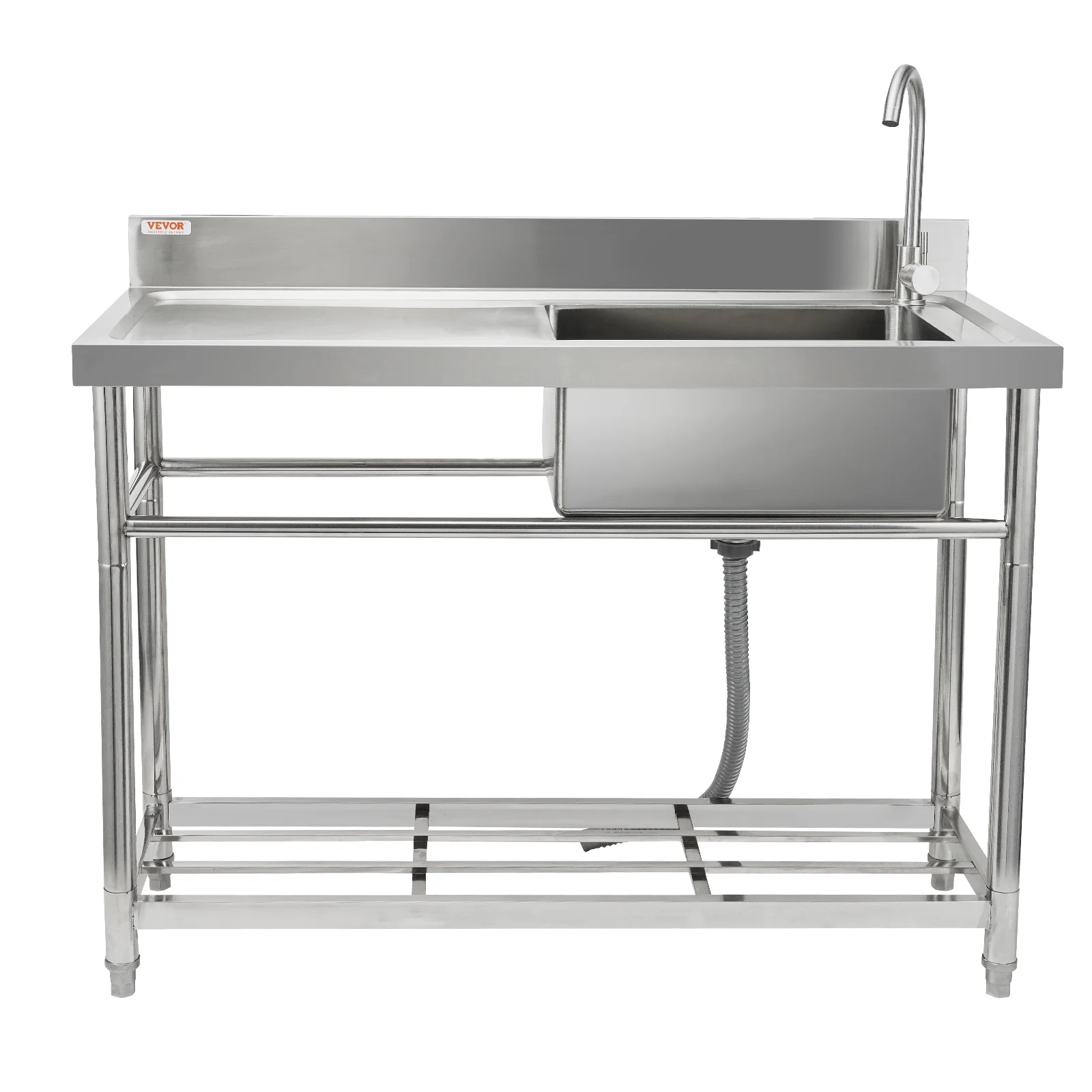 SKYSHALO Commercial Public Facilities And Preparation Of Single Bowls, Bring The Workbench 39.4 x 19.1 x 37.4 inch