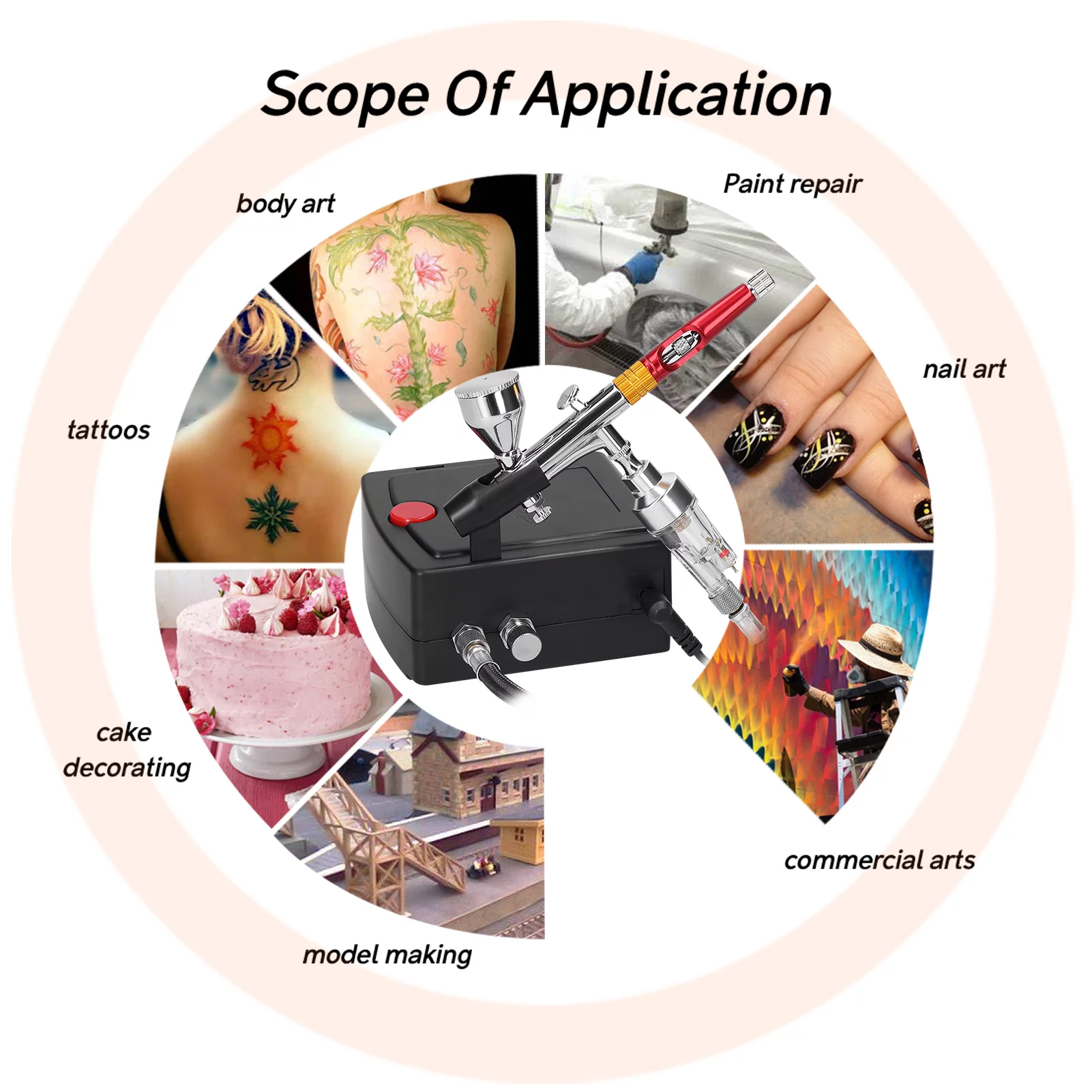 Electric paint sprayer,Compressor Kit 20-35psi Pump Airbrush Set Professional Airbrush Air Airbrush Air Compressor Kit 20-35psi Airbrush Air Compressor Kit Art Airbrush Pen Air