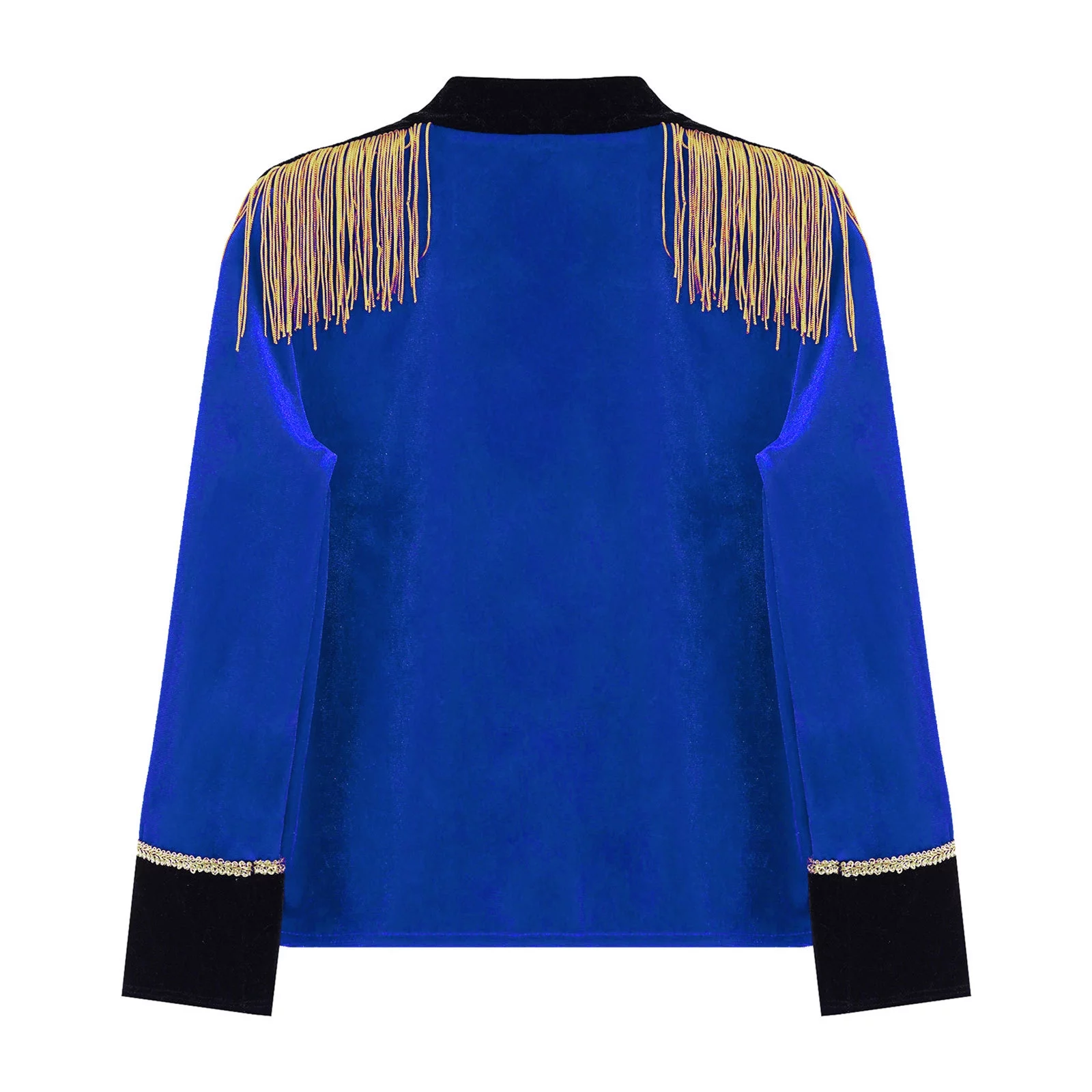 YONGHS Kids Girls Boys Circus Ringmaster Costumes Long Sleeves Tassel Jacket Top 4-16