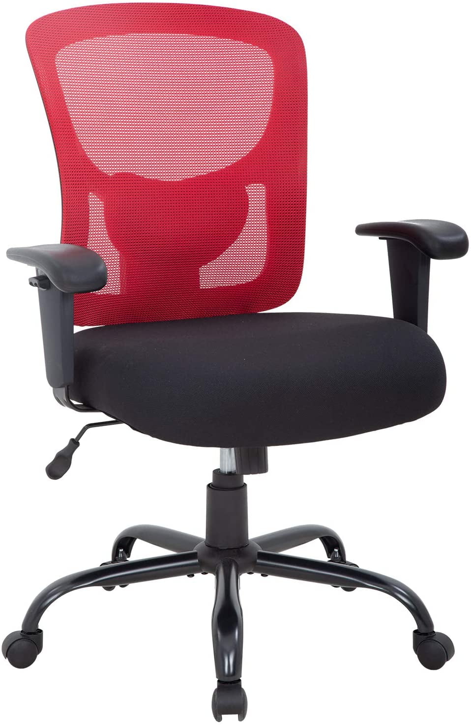 BestOffice Executive Chair with Lumbar Support & Swivel, 400 lb. Capacity, Red