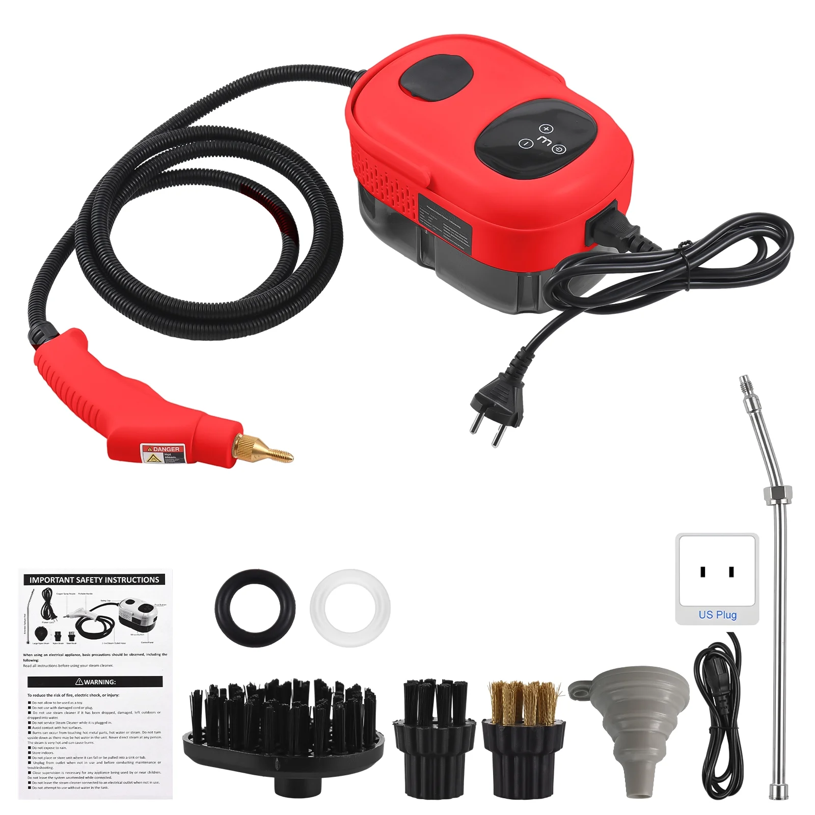 Anself 1100ml 3 Bar Handheld Steam Cleaner by Andoer, High Temperature Pressurized Cleaning Machine for Effective Home Cleaning