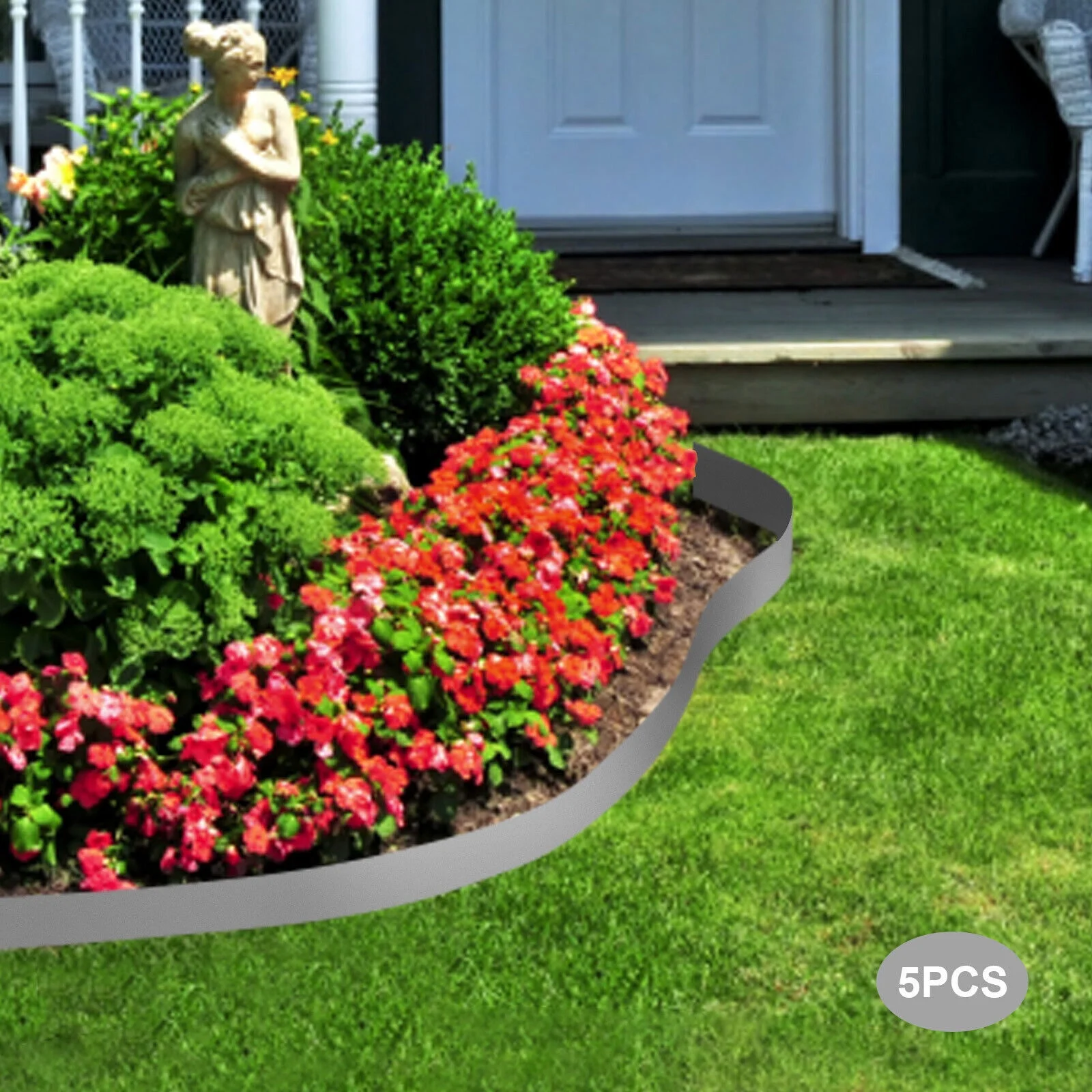 Steel Lawn Edging Metal Landscape Edging 5PCS 4