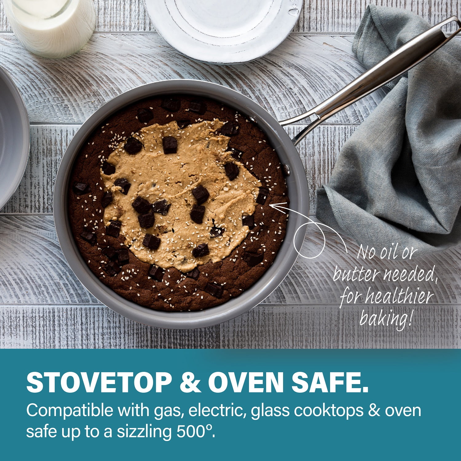 Gotham Steel 17 Piece Pots and Pans Set, Nonstick Cookware Set with Utensils