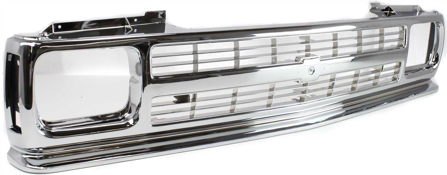 Grille Assembly Compatible with 1991-1993 Chevrolet S10 1991-1994 Blazer Chrome Shell and Insert