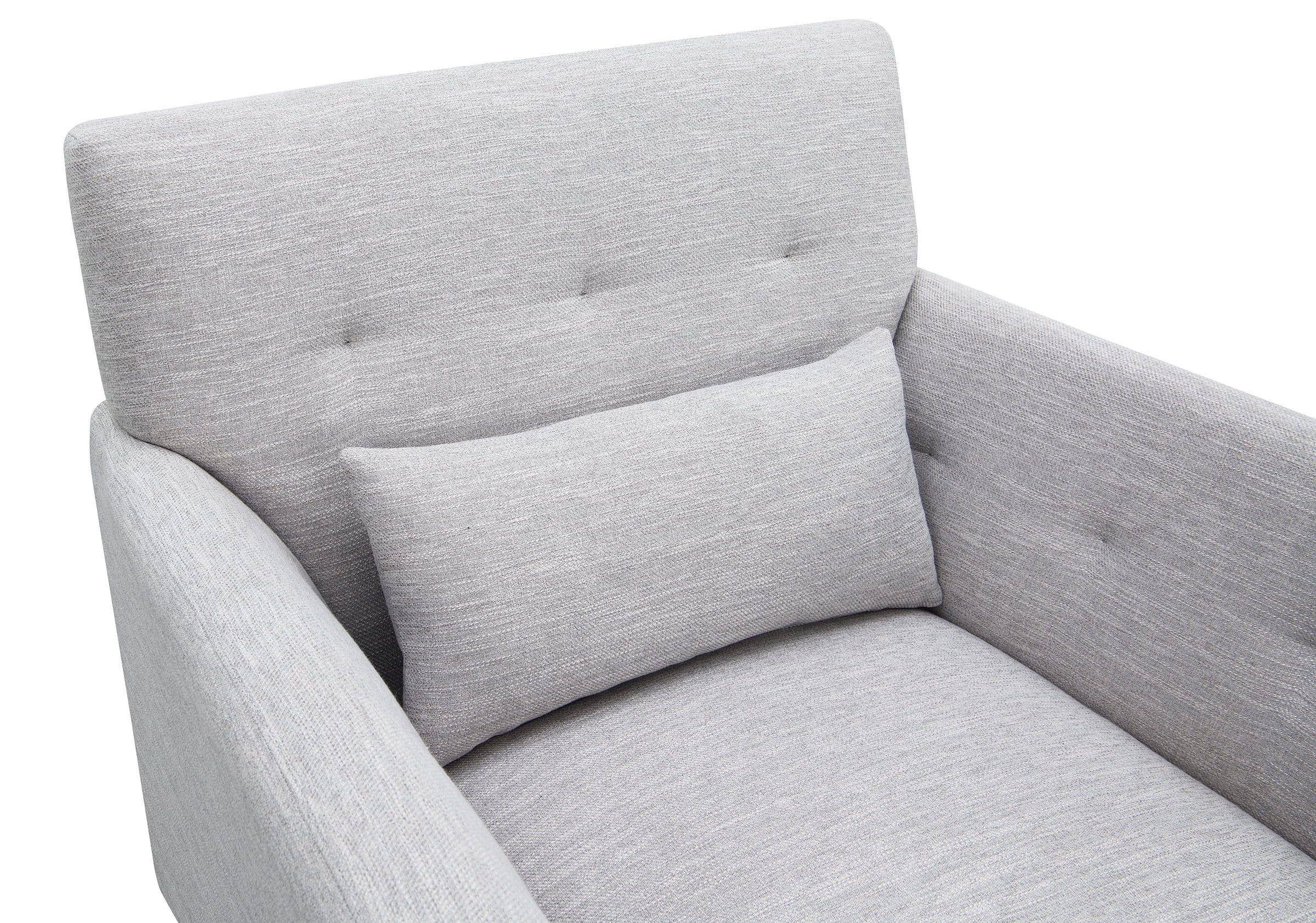 OSP Home Furnishings Phillip Accent Chair in Fog Fabric w/ Medium Espresso Wood Legs