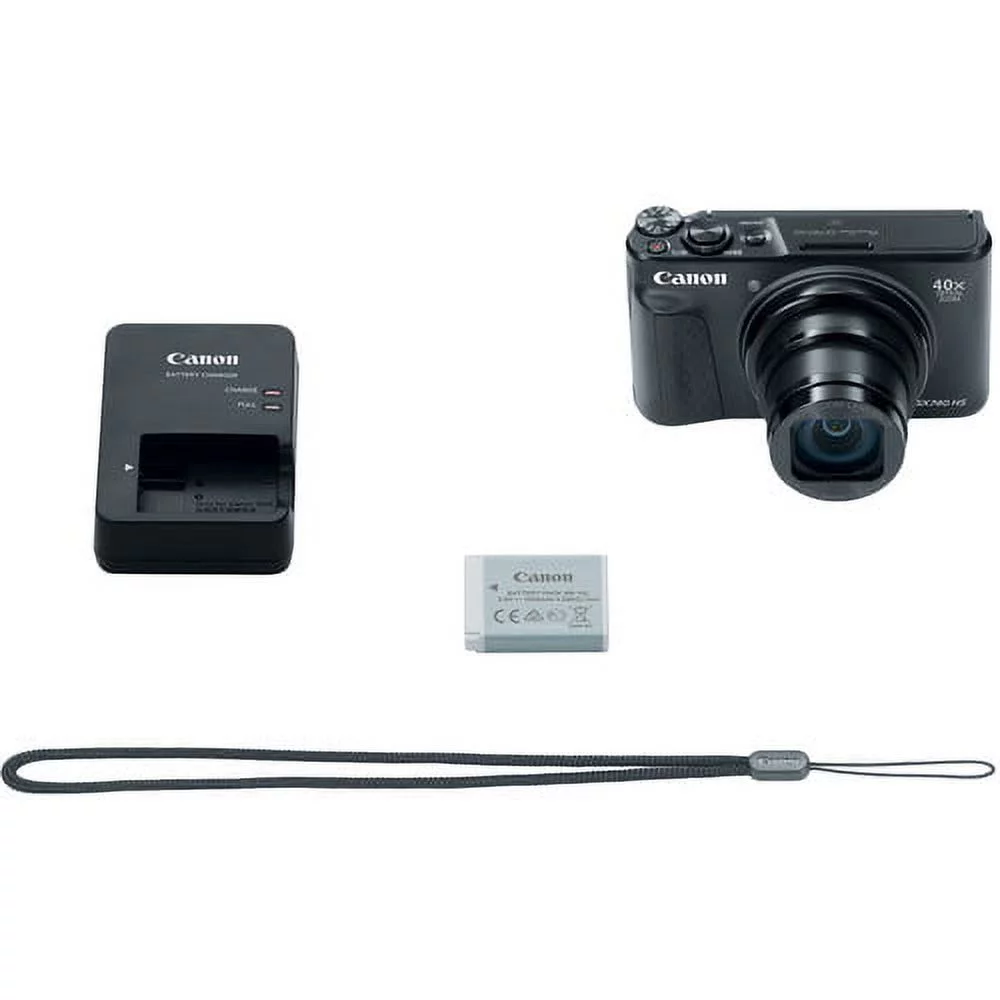Canon PowerShot SX740 HS 20.3MP 40x Optical Zoom Digital Camera with 4K Video - Black+Buzz-Photo Kit